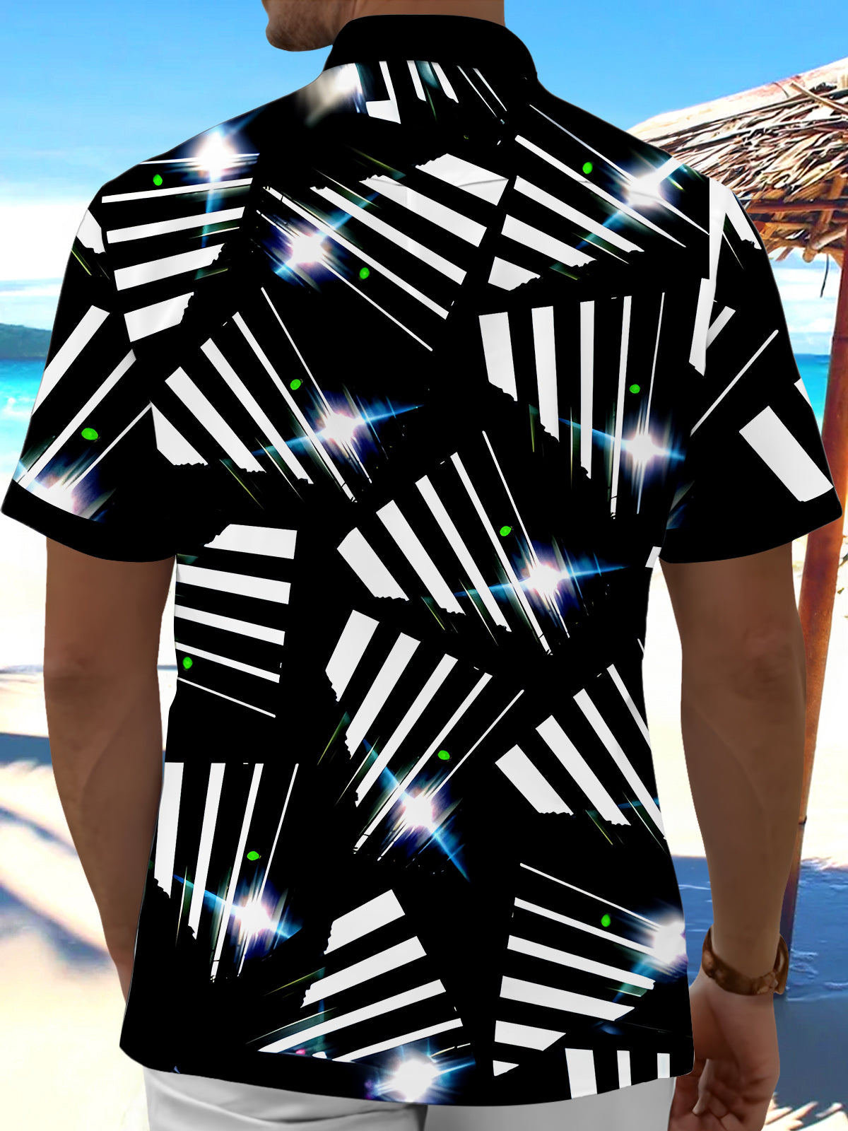 Geometry Men's Pocket Short Sleeve Shirts