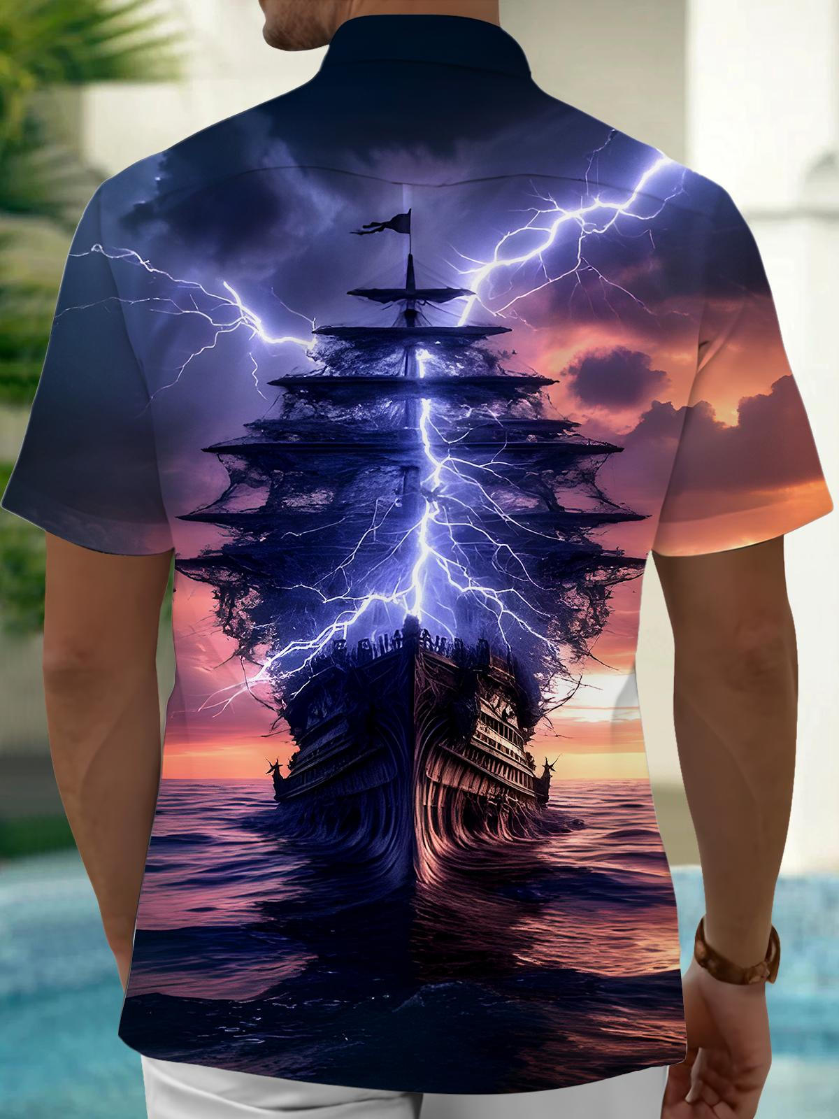 Boat Men's Pocket Short Sleeve Shirts