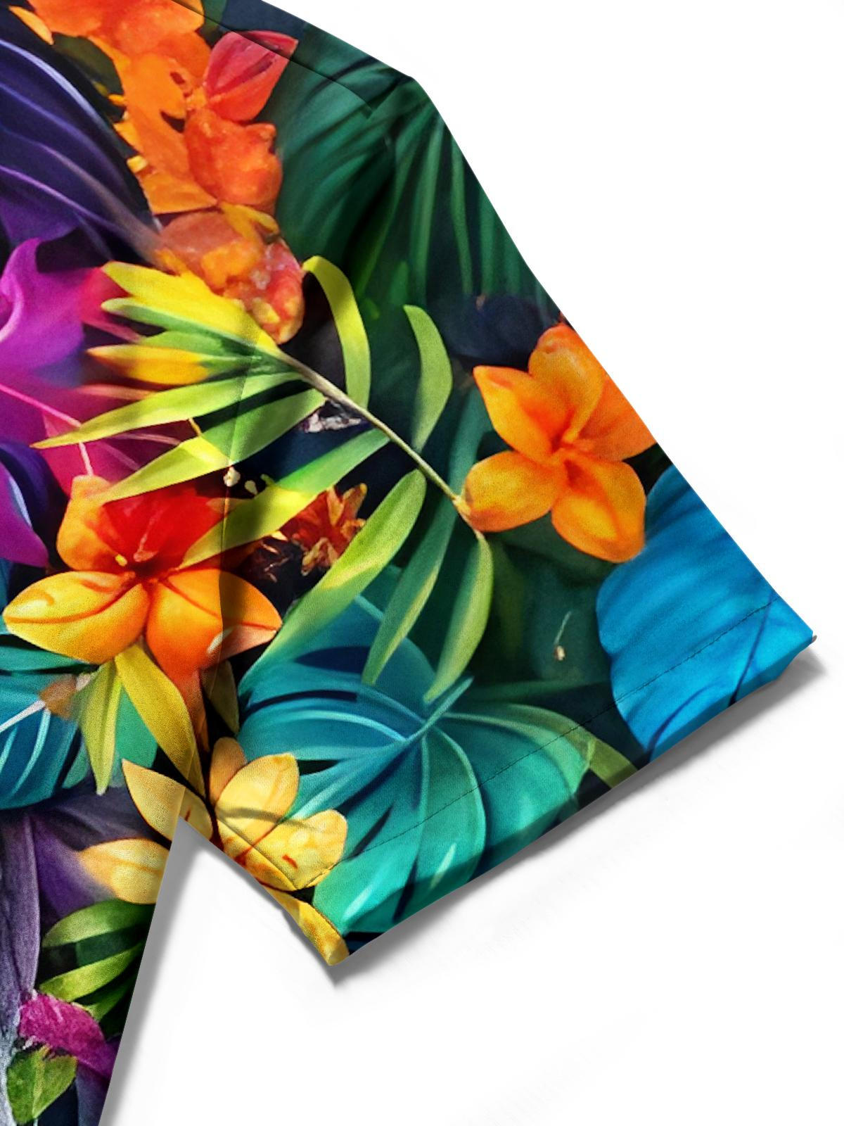 Hawaiian Parrot Men's Pocket Short Sleeve Shirts