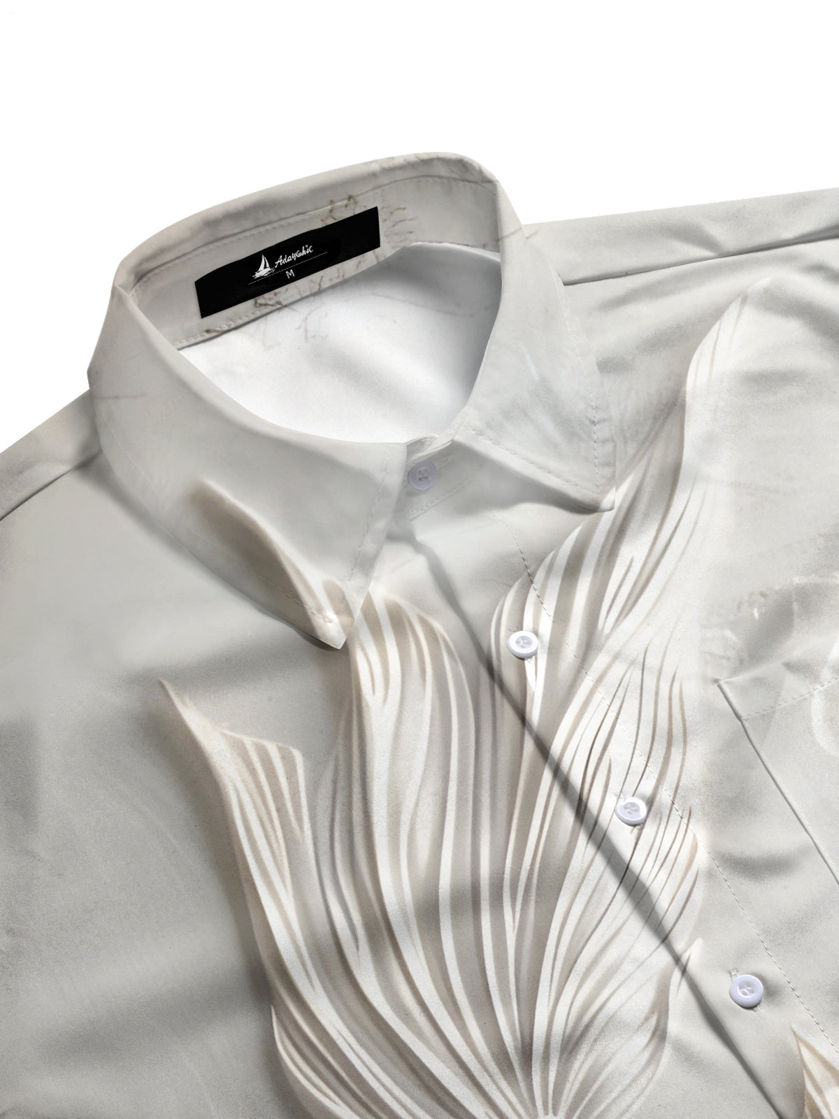 Fish Flower Art Print Men's Pocket Short Sleeve Shirts