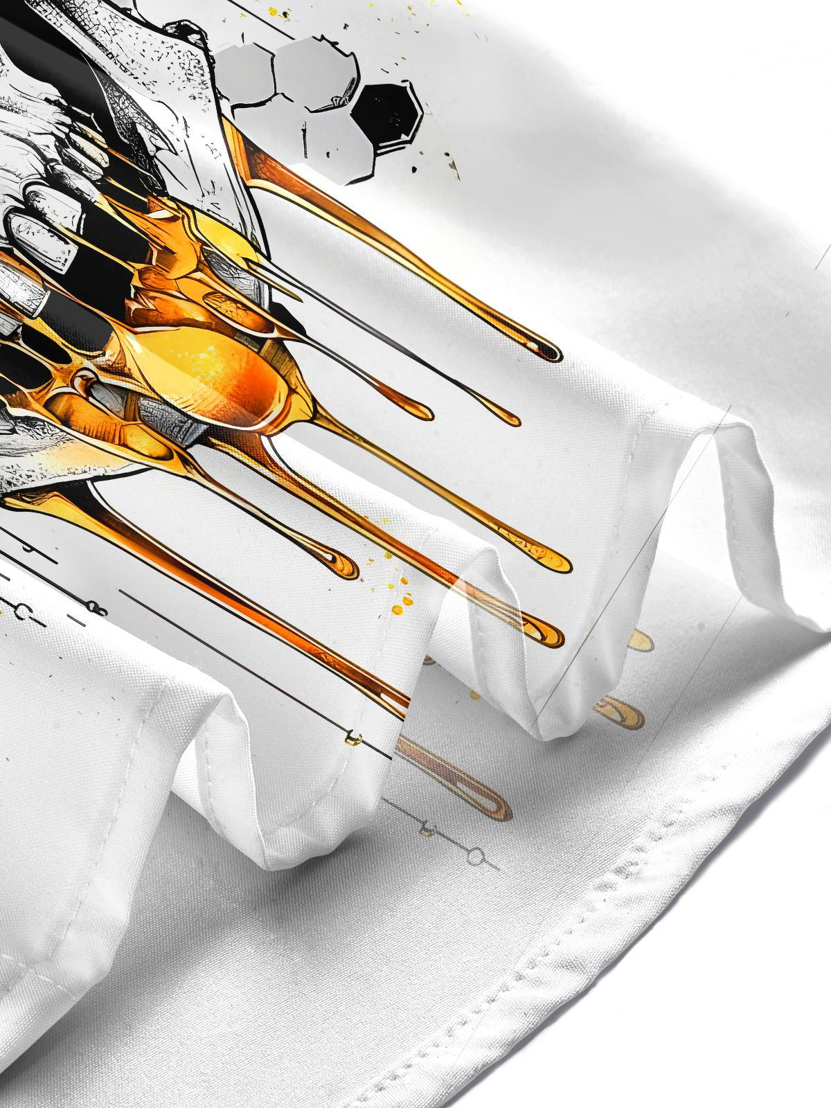 Skull Bee Men's Pocket Short Sleeve Shirts