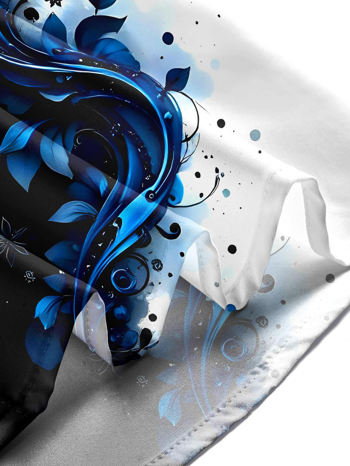 Floral Men's Pocket Long Sleeve Shirts