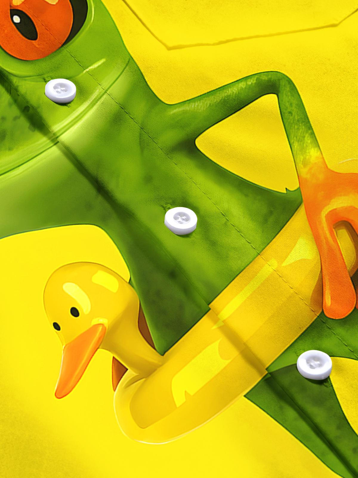 Hawaiian Frog Men's Pocket Short Sleeve Shirts