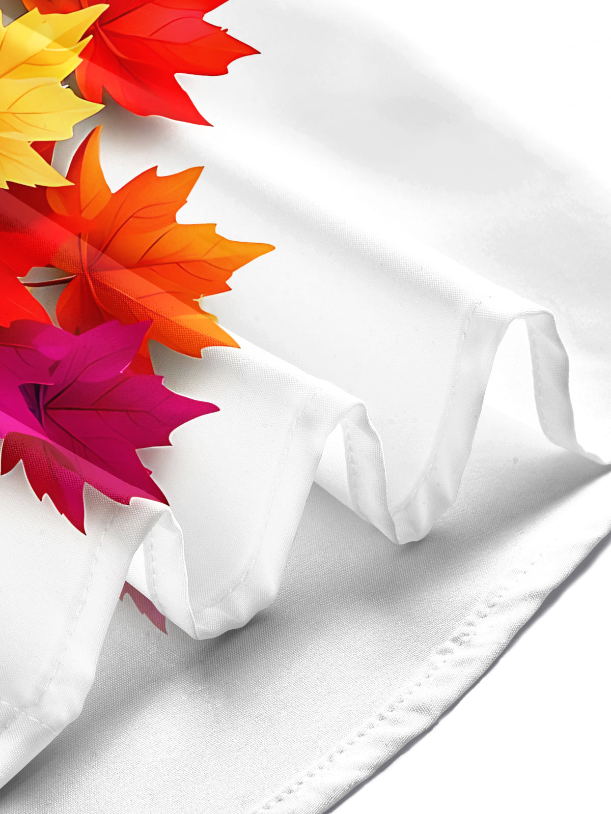 Maple Leaf Print Men's Pocket Short Sleeve Shirts