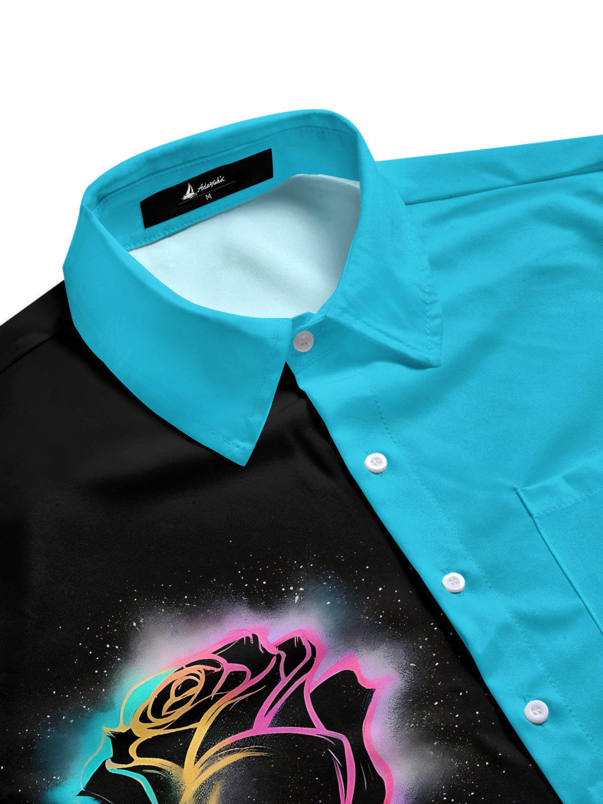 Floral Print Men's Pocket Short Sleeve Shirts