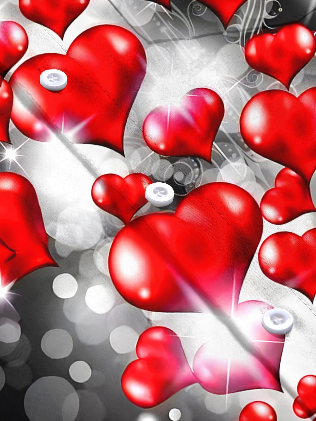 Heart Men's Pocket Short Sleeve Shirts