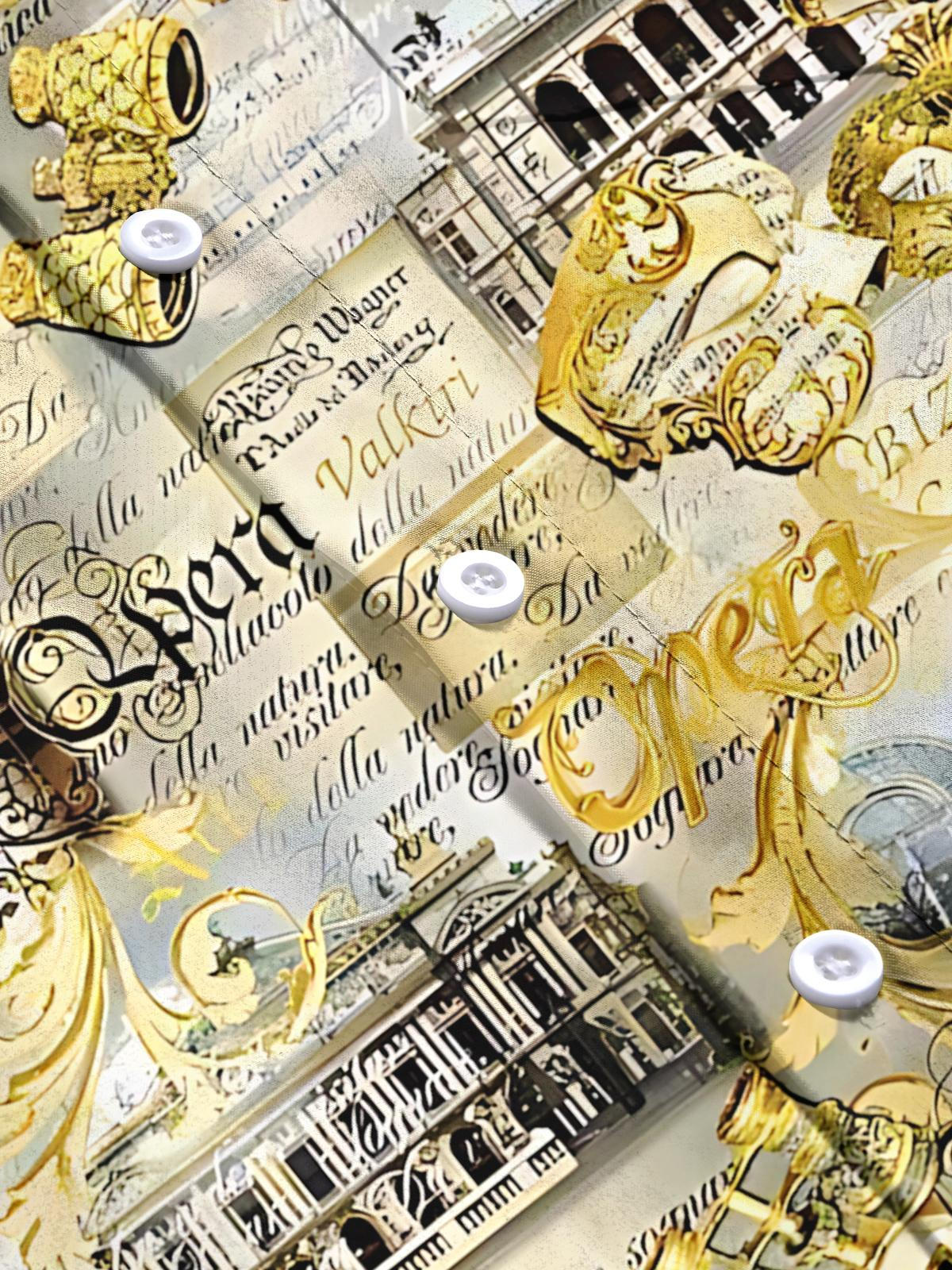 Opera Art Print Men's Pocket Short Sleeve Shirts