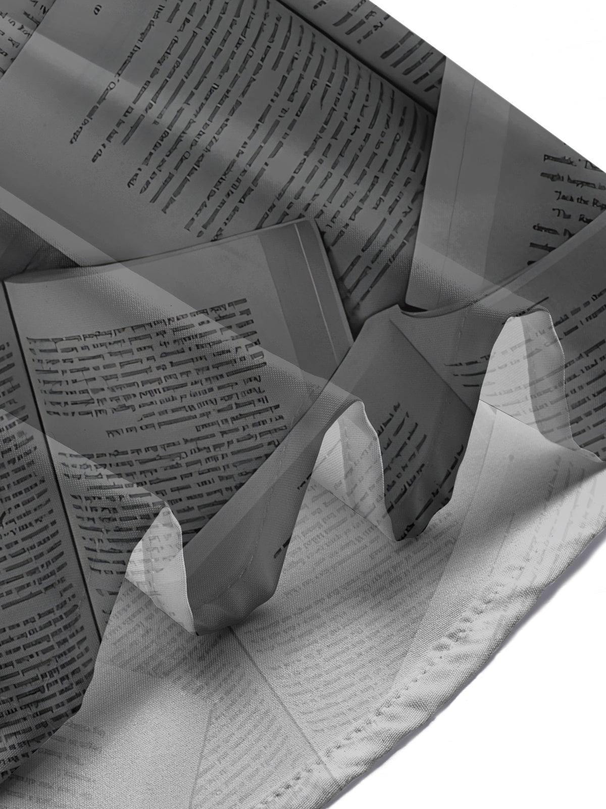 Book Print Men's Pocket Long Sleeve Shirts