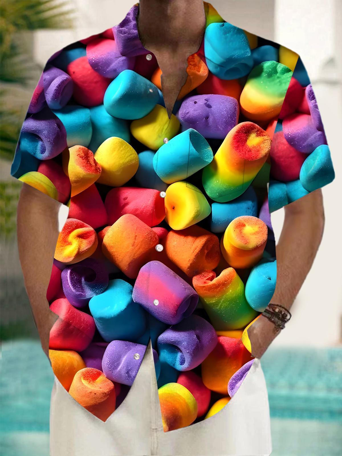 Marshmallow Men's Pocket Short Sleeve Shirts