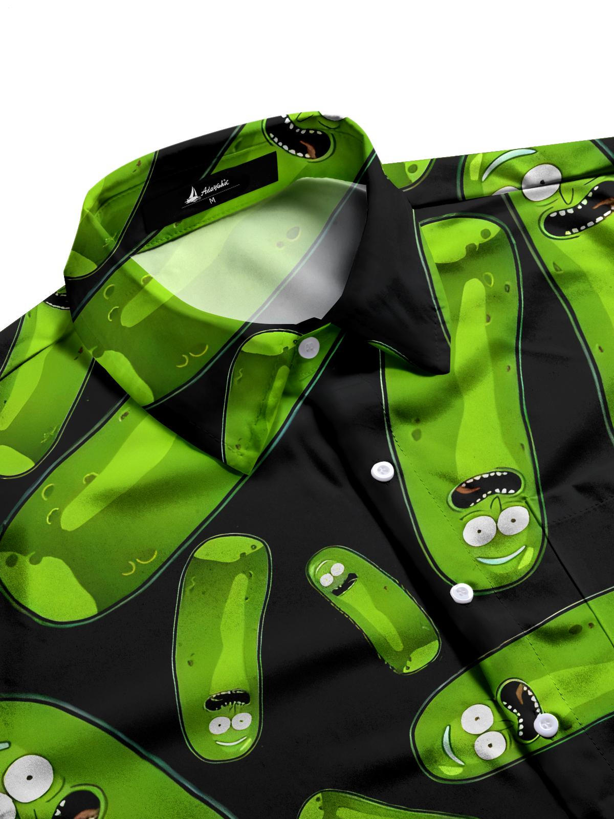 Cucumber Men's Pocket Short Sleeve Shirts