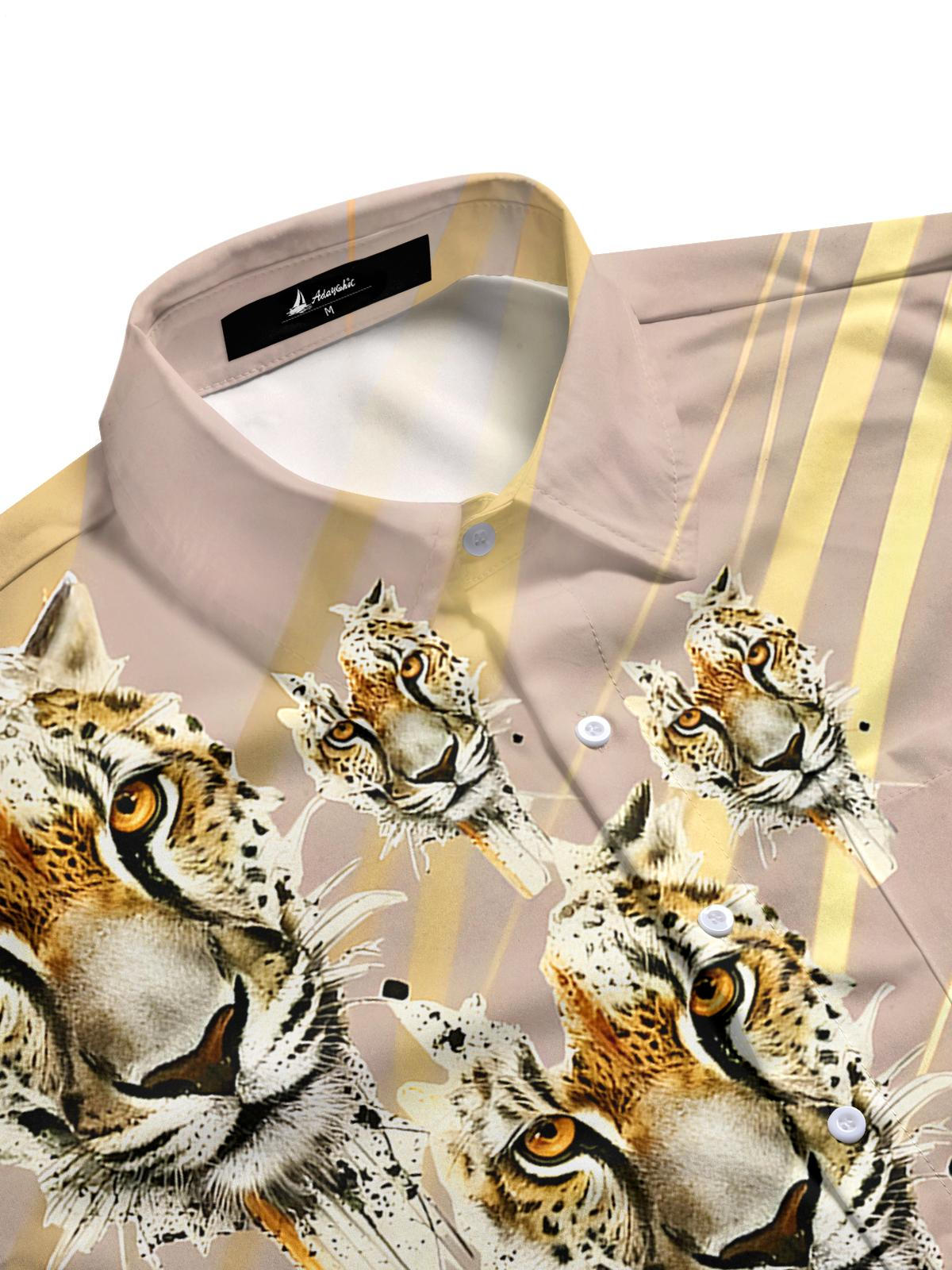 Cheetah Men's Pocket Short Sleeve Shirts