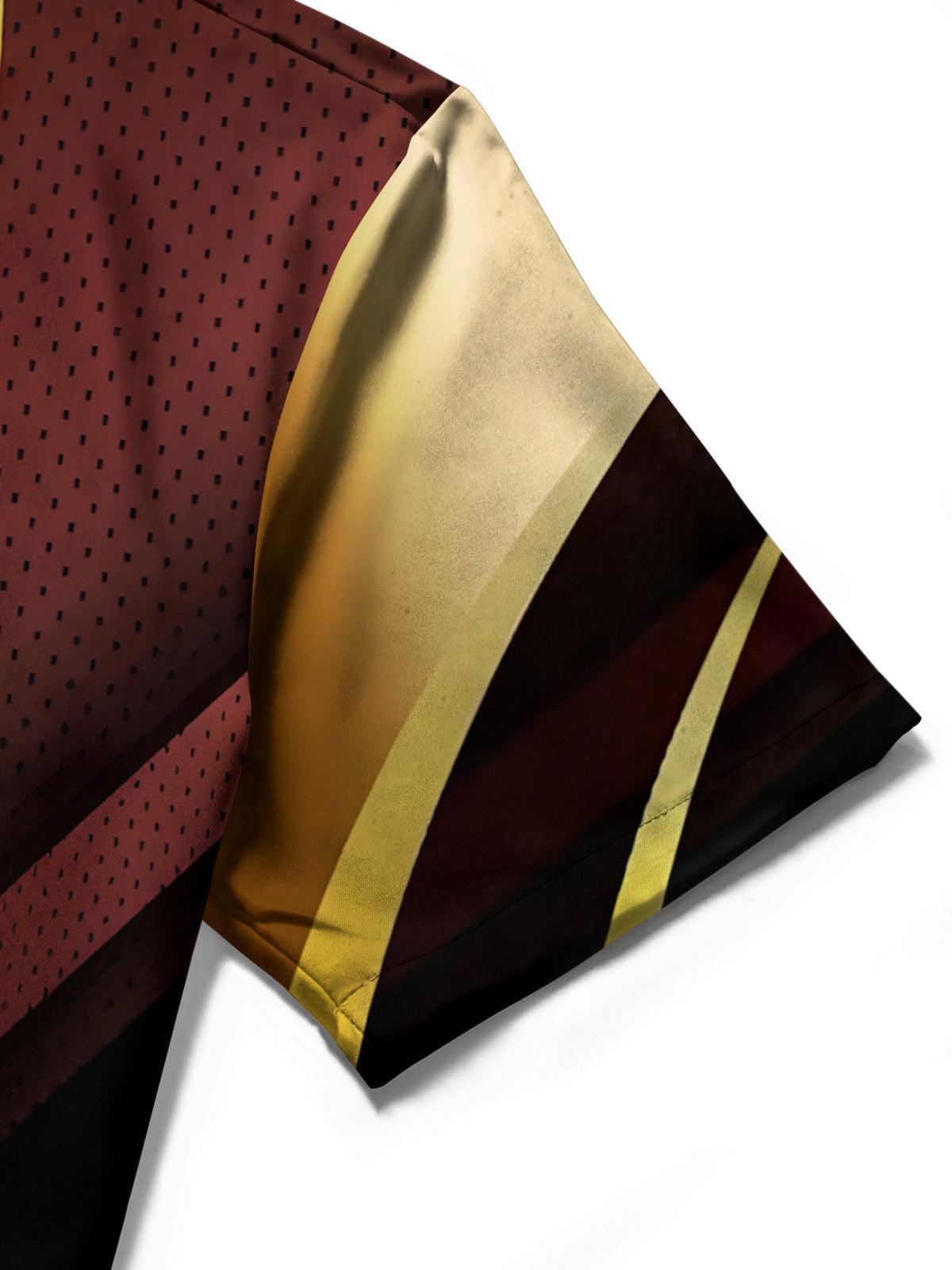 Gradient Geometric Print Men's Pocket Short Sleeve Shirts