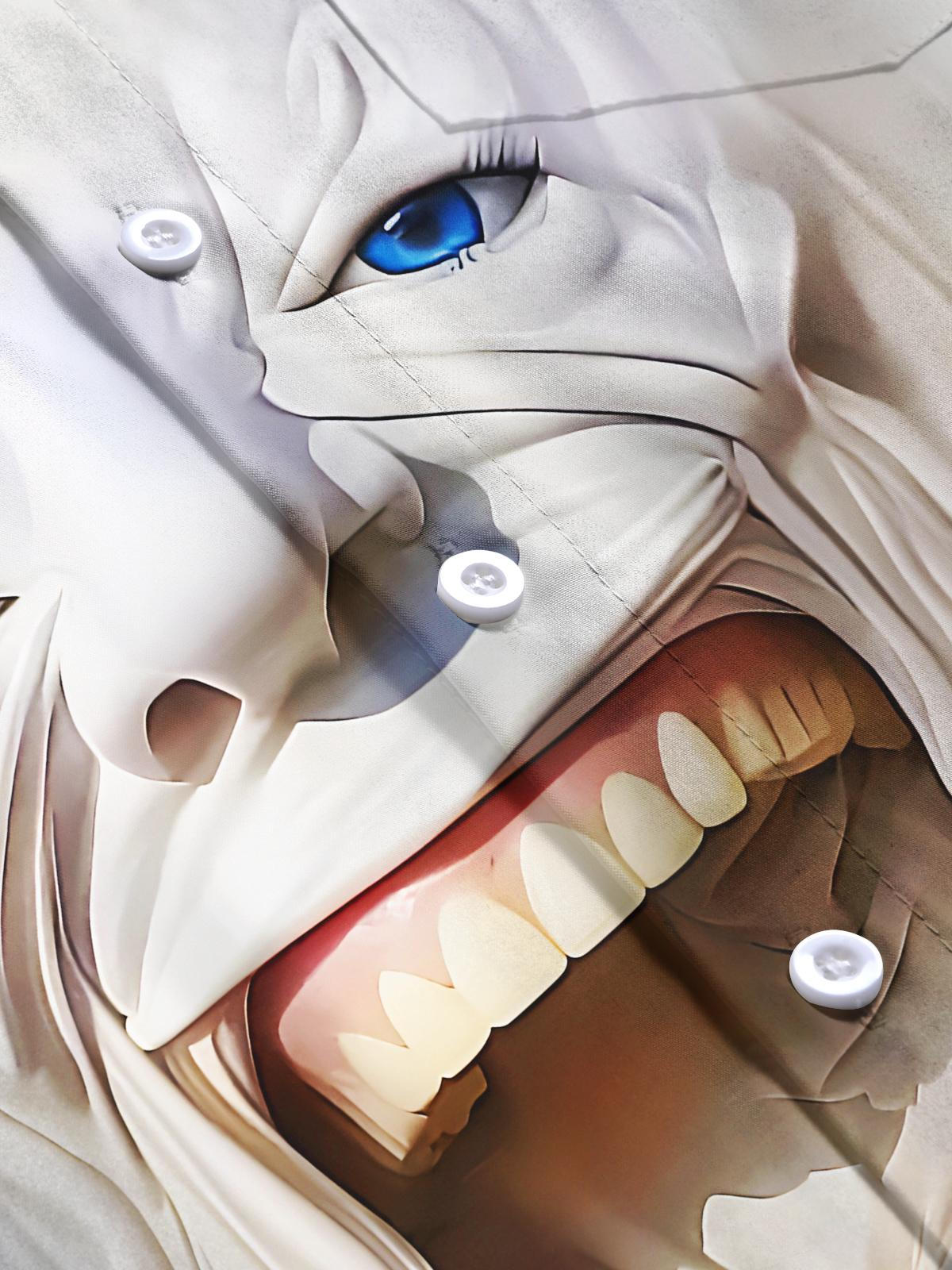 Funny Face Expression Art Relief Men's Pocket Short Sleeve Shirts