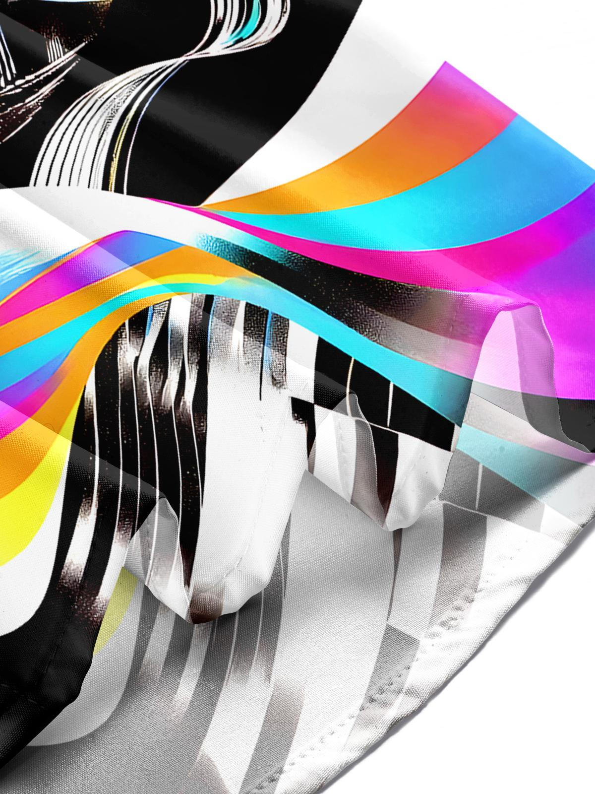 Tie Dye Abstract Men's Pocket Short Sleeve Shirts