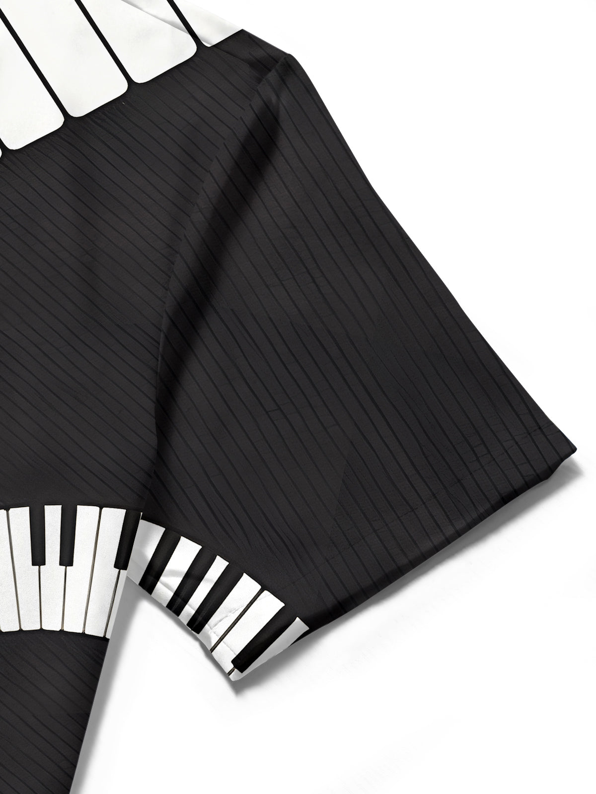 Piano Keys Men's Pocket Short Sleeve Shirts