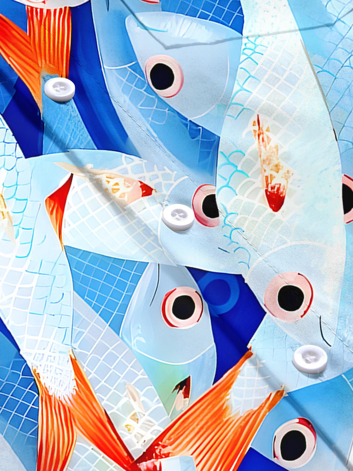 Hawaiian Fish Men's Pocket Short Sleeve Shirts