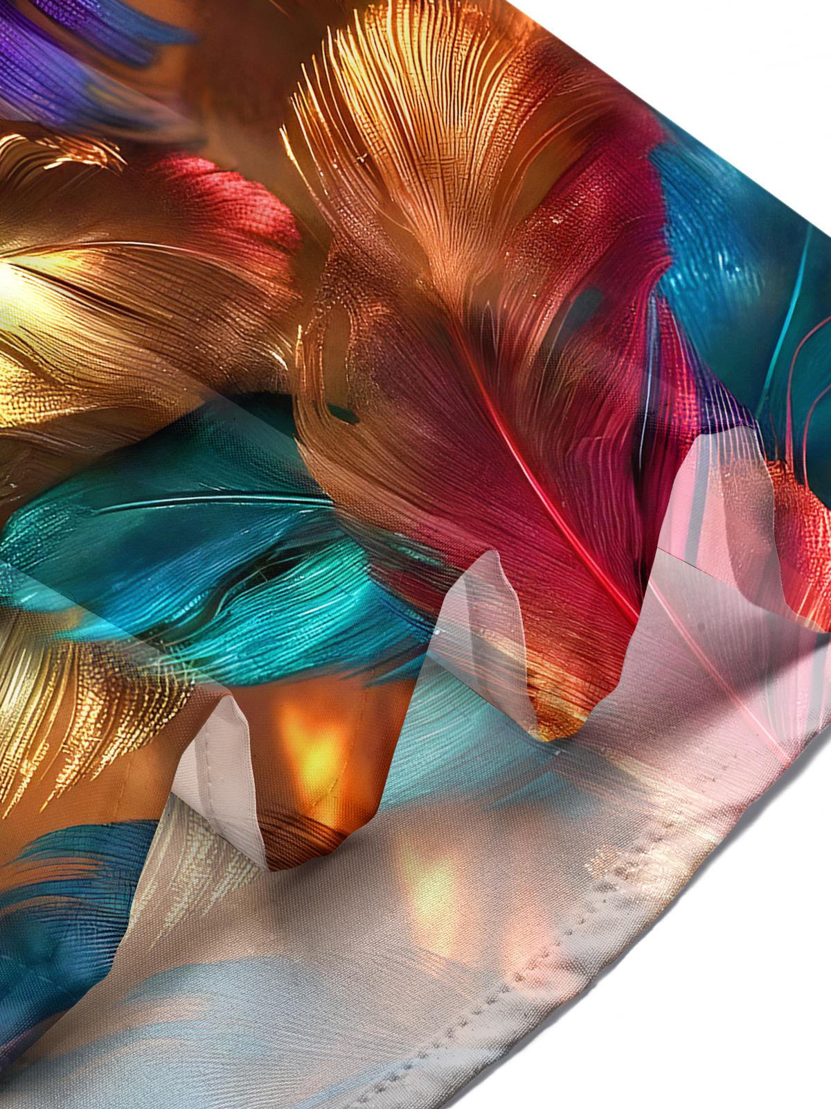 Animals Feathers Men's Pocket Short Sleeve Shirts