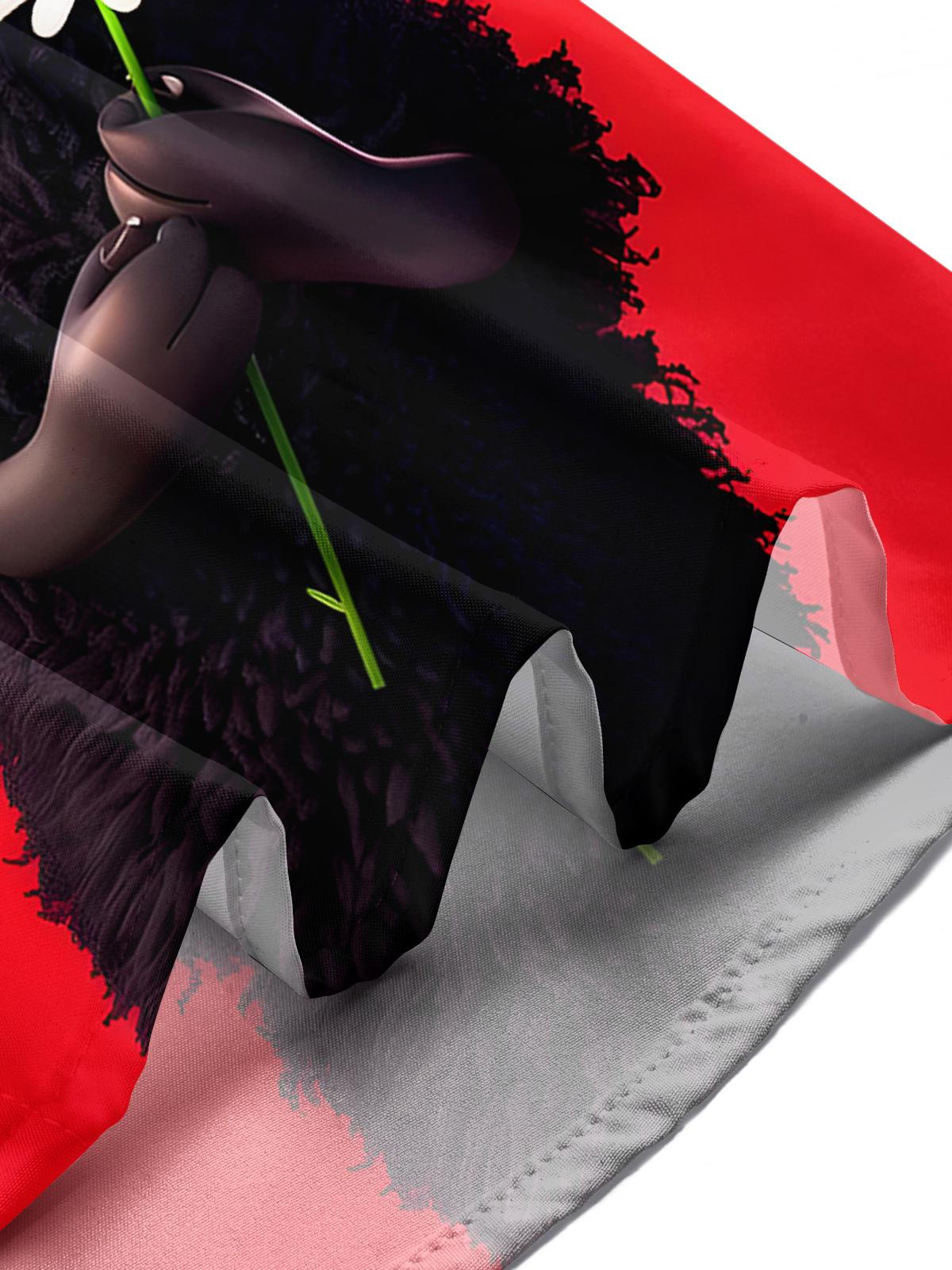 Sheep Floral Men's Pocket Short Sleeve Shirts