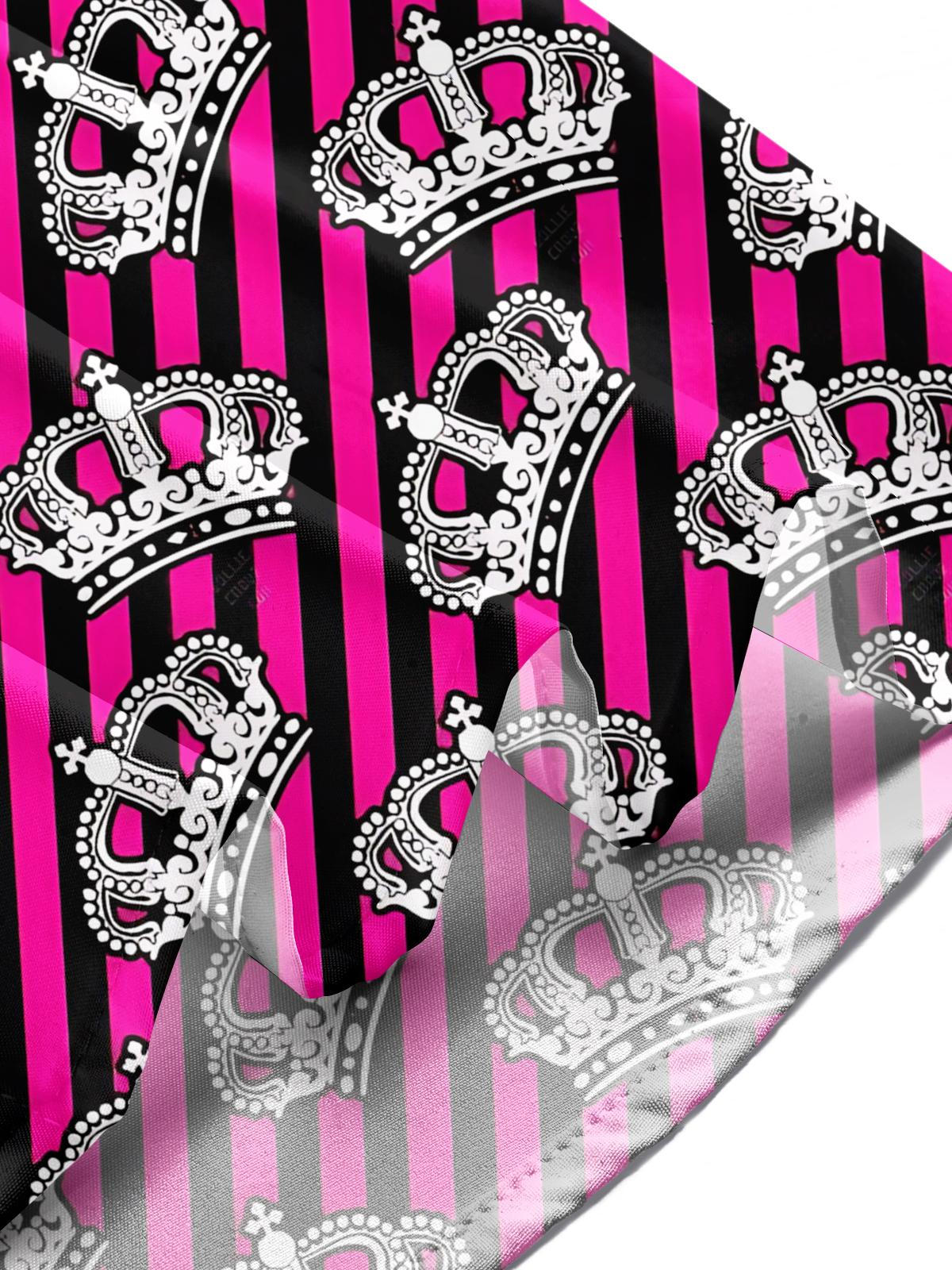 Crown Print Men's Pocket Short Sleeve Shirts