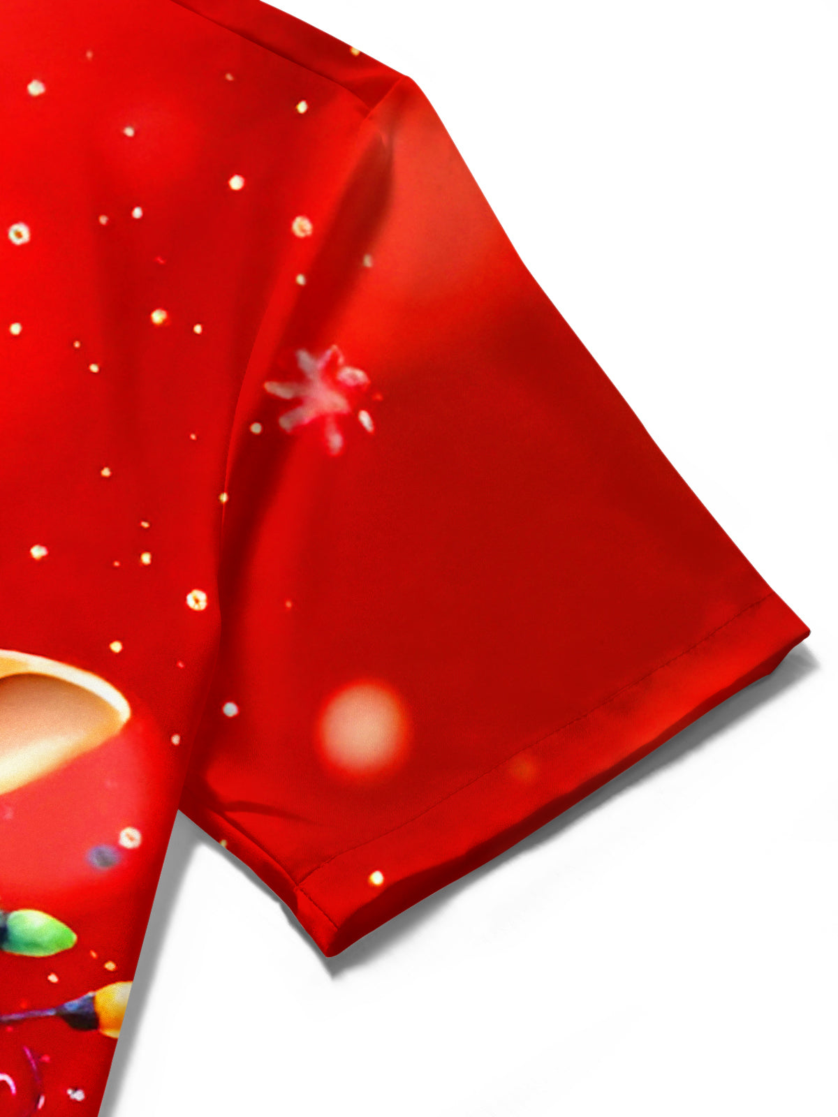 Fun Christmas Lights Snowflakes Giraffe Xmas Men's Pocket Short Sleeve Shirts