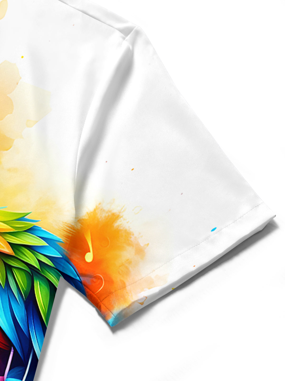 Parrot Musical Note Men's Pocket Short Sleeve Shirts