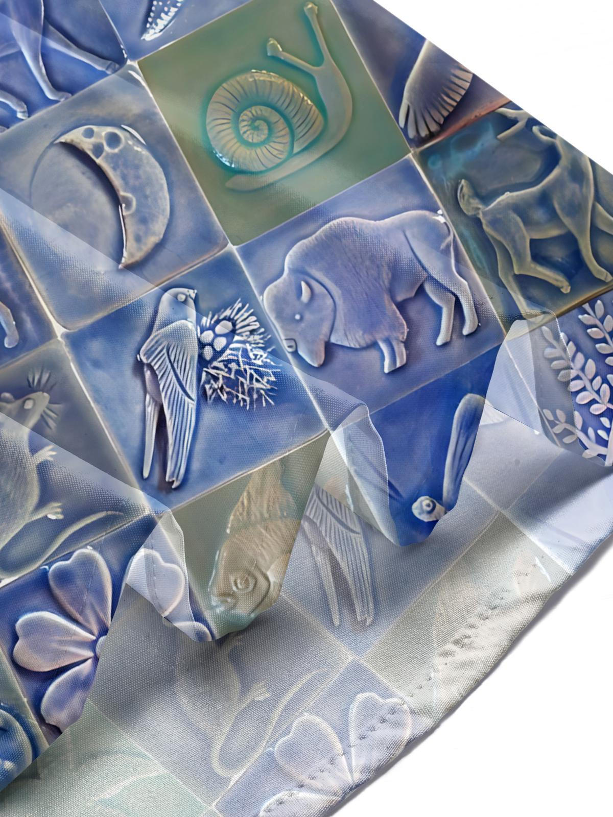 Ocean Art Print Men's Pocket Long Sleeve Shirts