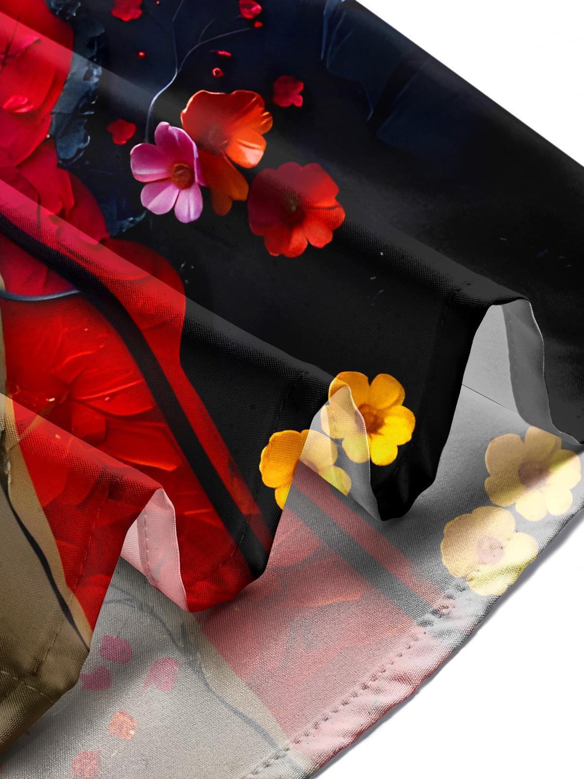 Floral Men's Pocket Short Sleeve Shirts