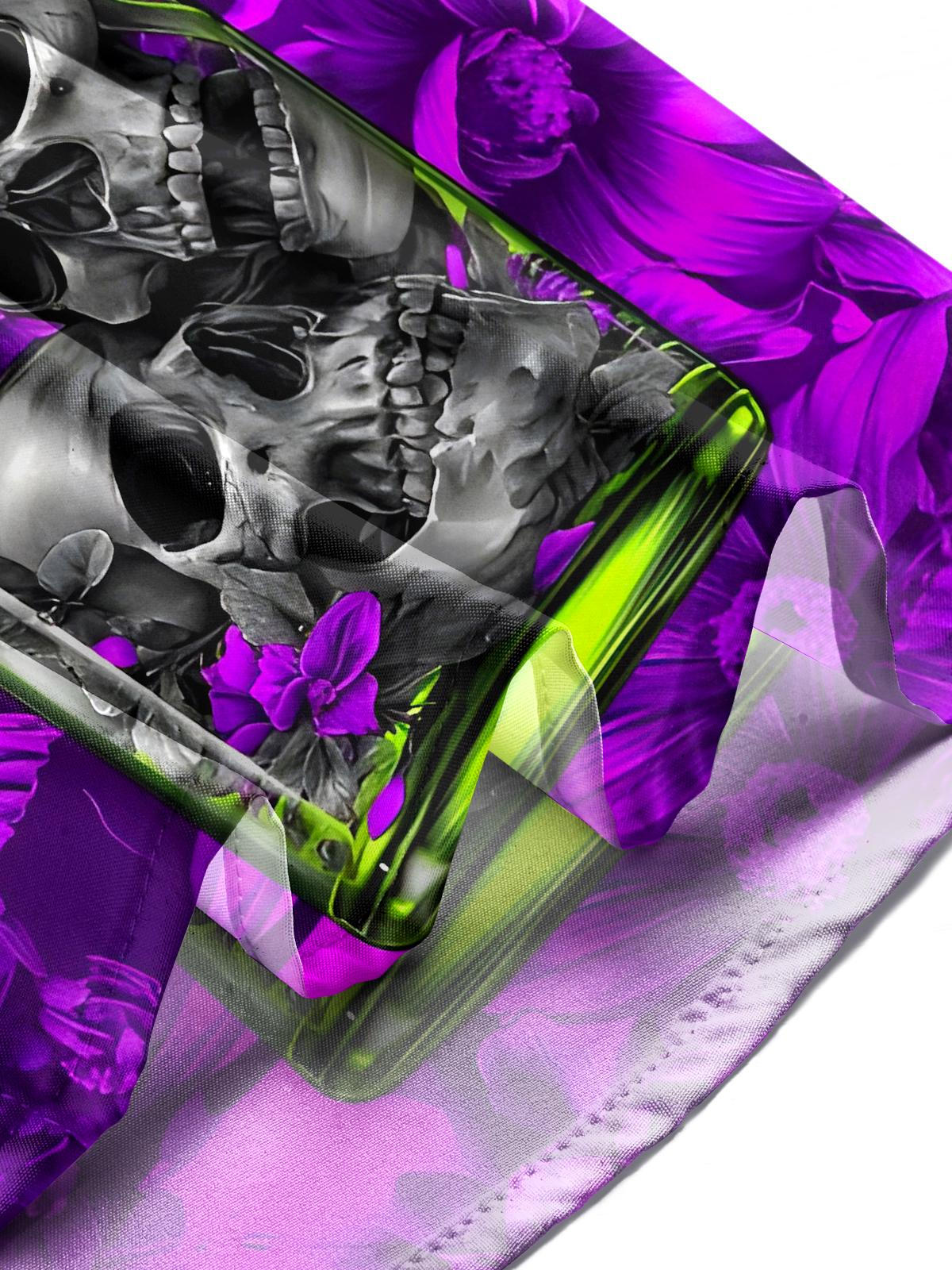 Skull Bottle Men's Pocket Short Sleeve Shirts