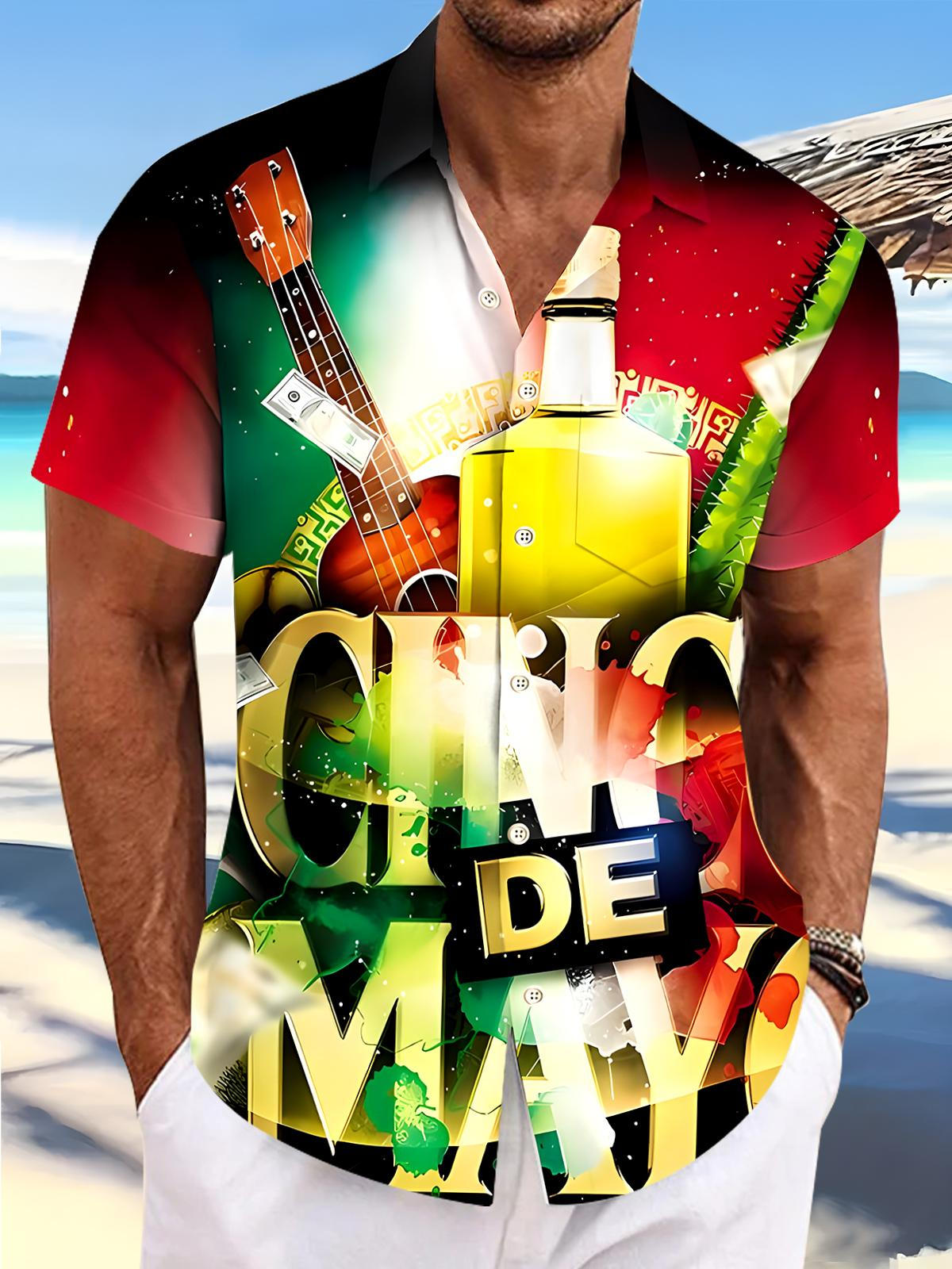 Carnival Champagne Men's Pocket Short Sleeve Shirts