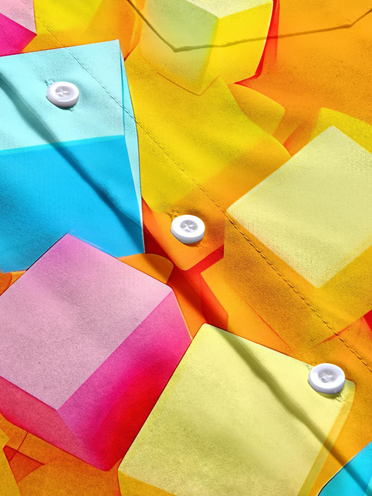 Geometry Men's Pocket Short Sleeve Shirts