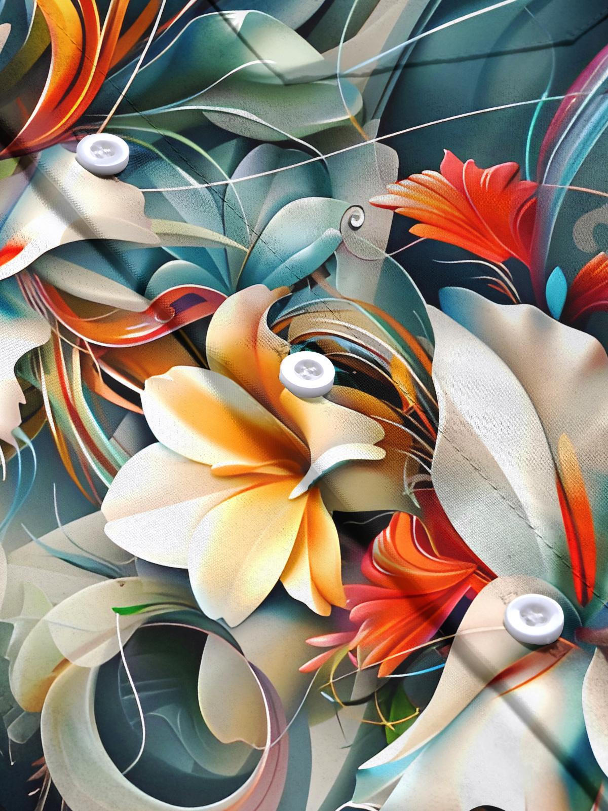 Floral Men's Pocket Short Sleeve Shirts