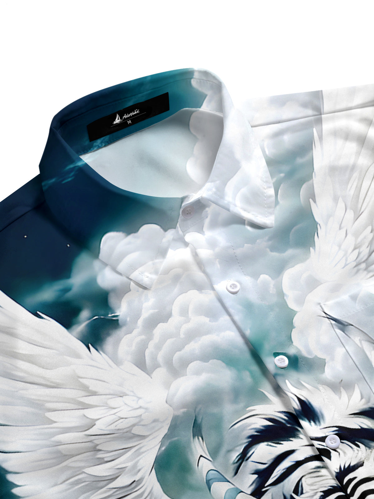 Animals Tiger Men's Pocket Short Sleeve Shirts