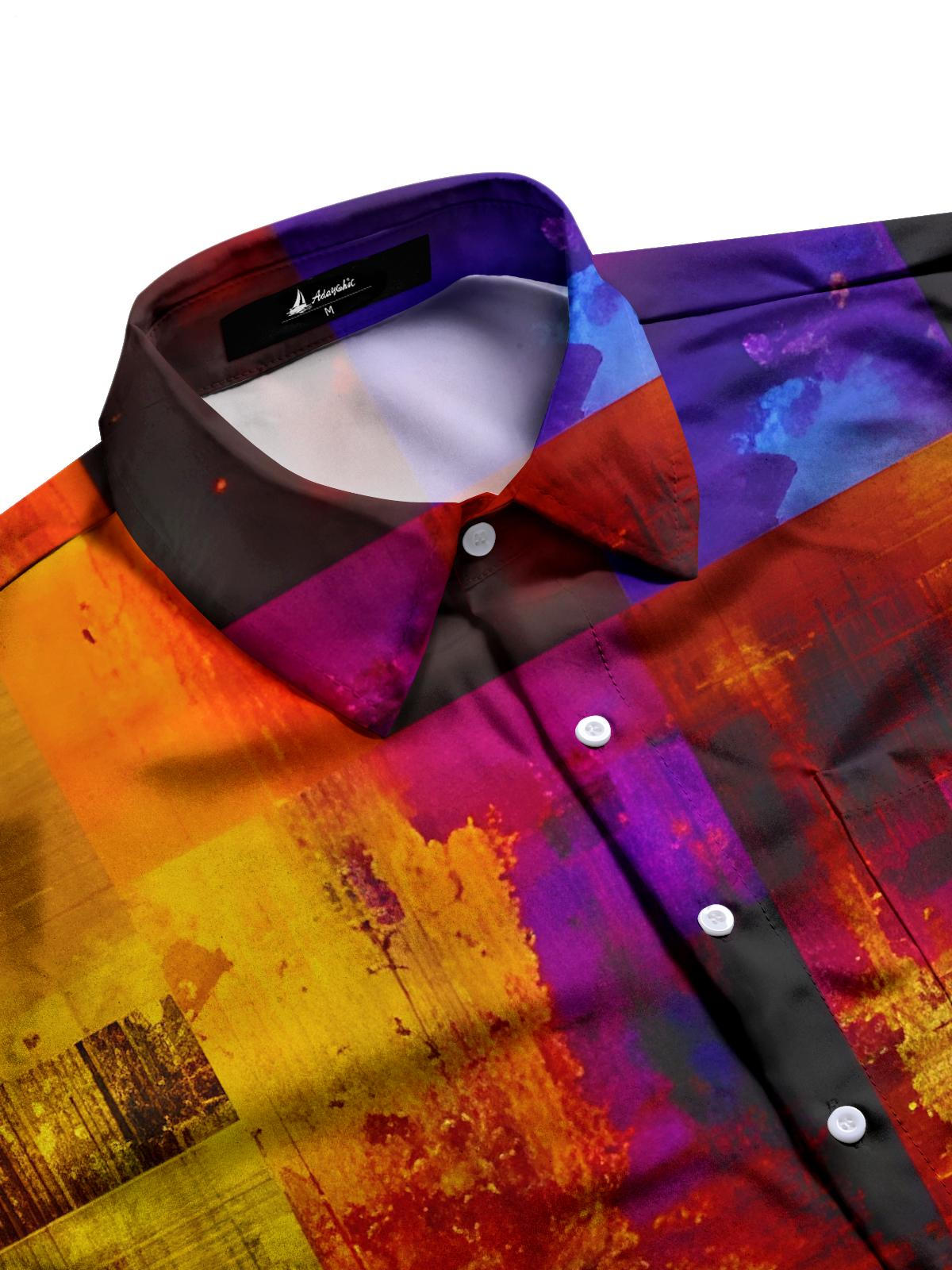 Geometry Men's Pocket Short Sleeve Shirts