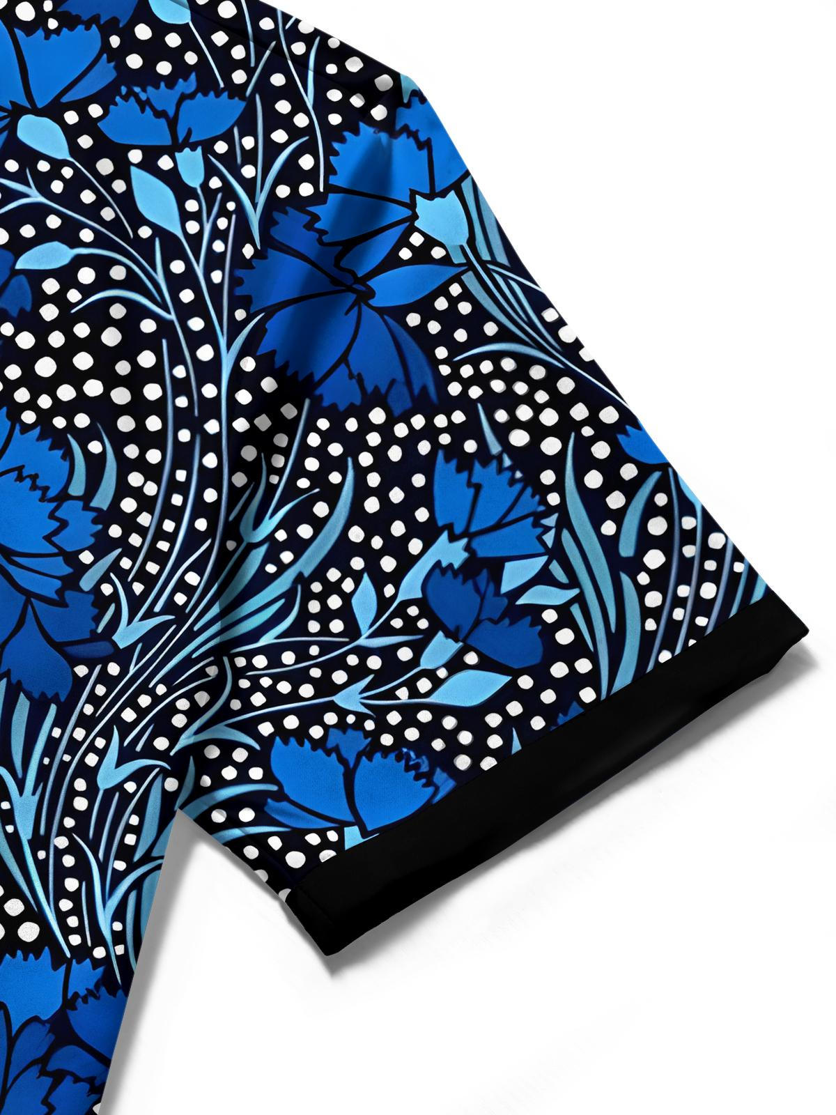 Floral Men's Pocket Short Sleeve Shirts