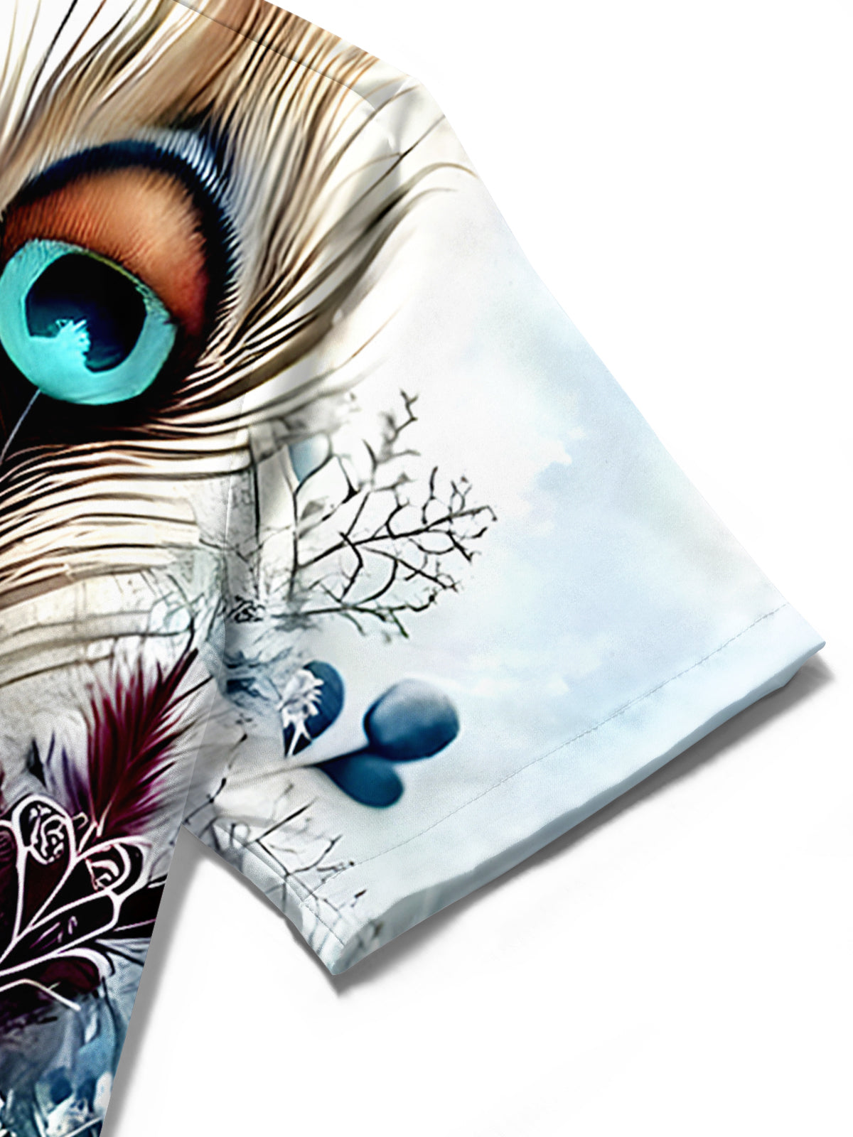 Animals Peacock Feathers Men's Pocket Short Sleeve Shirts