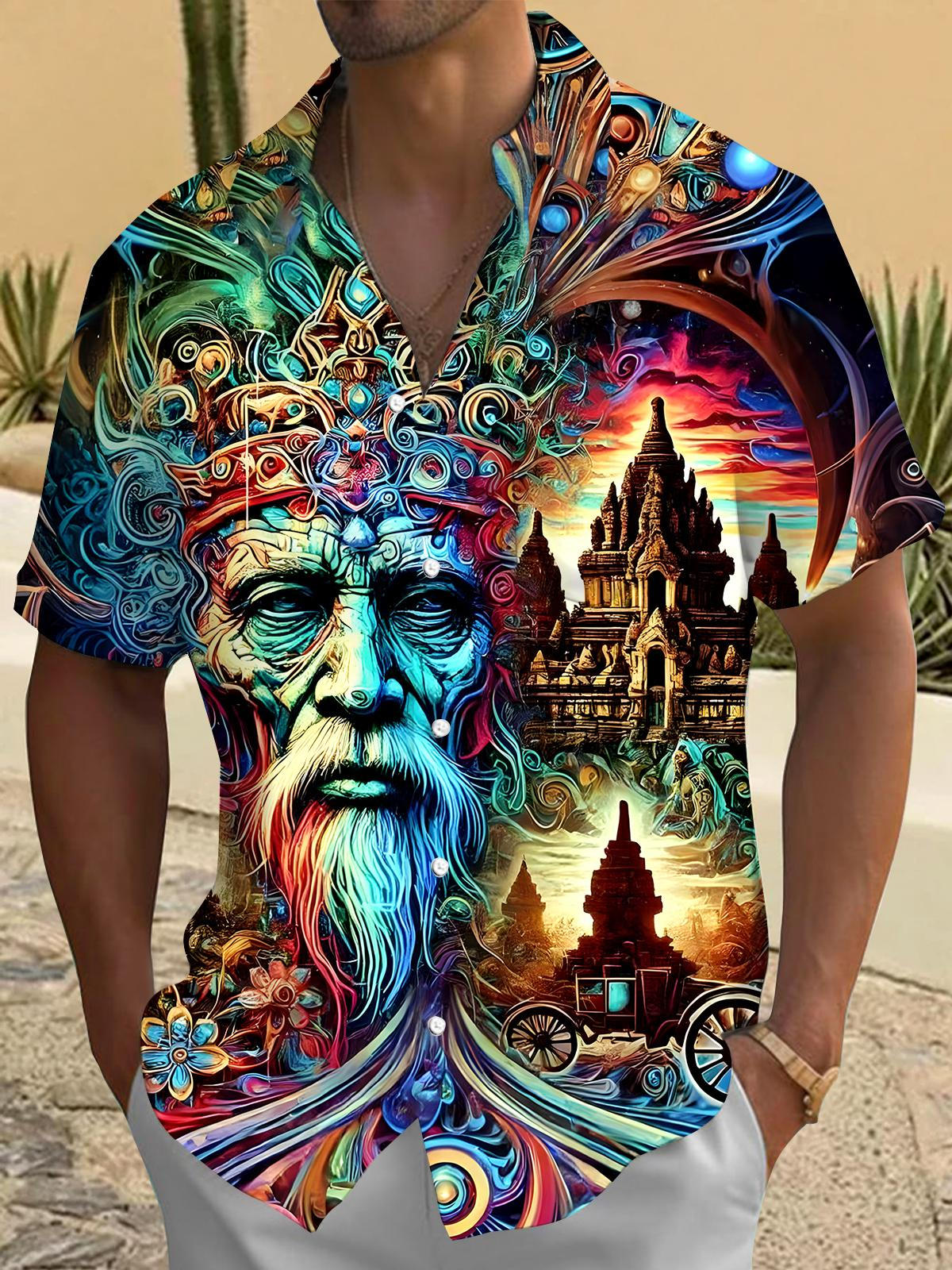 Retro Men's Pocket Short Sleeve Shirts