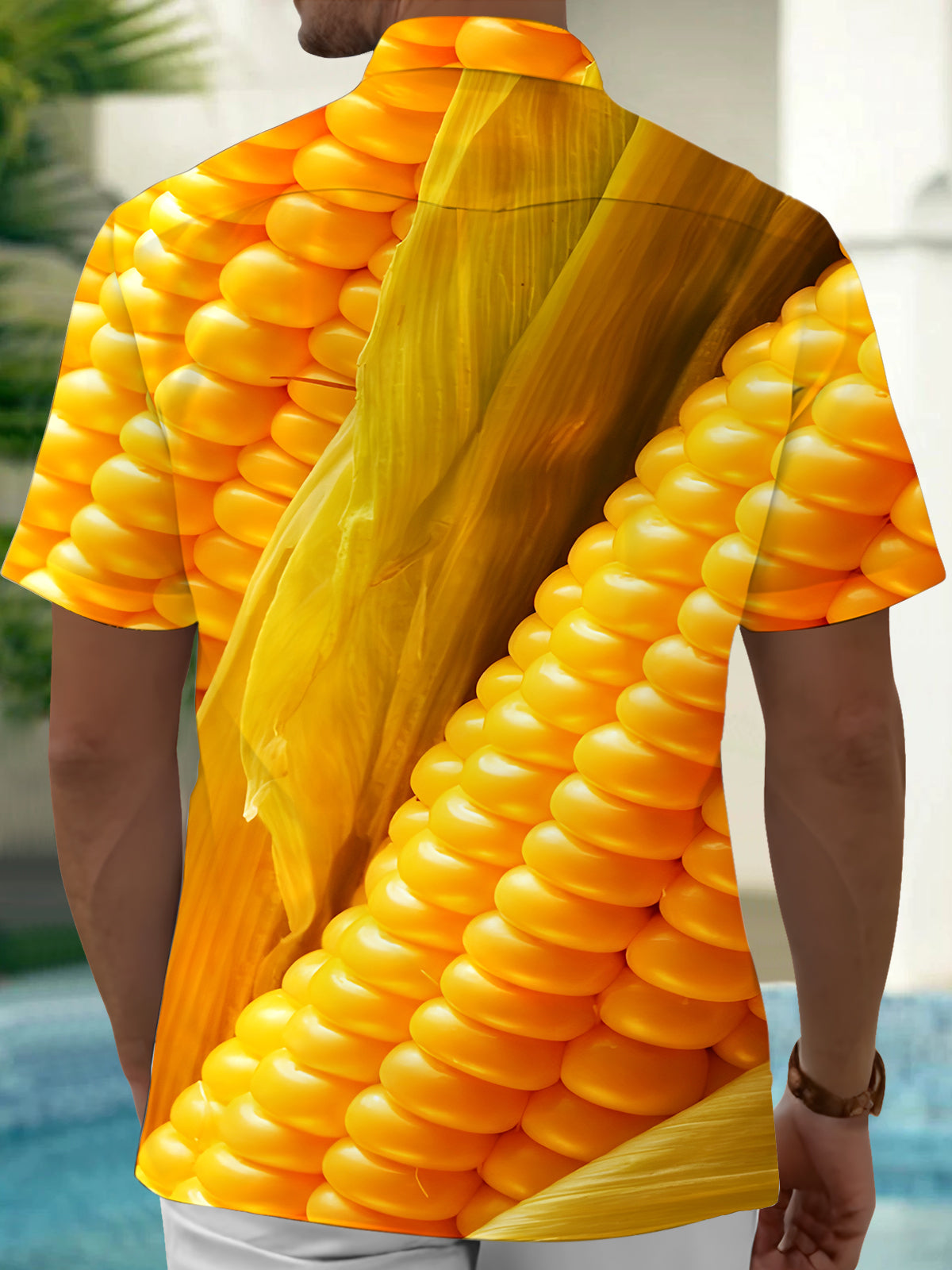 Corn Men's Pocket Short Sleeve Shirts