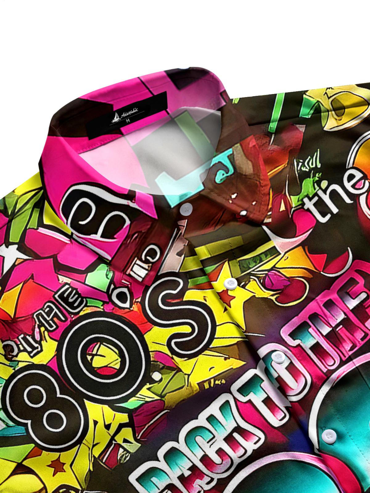 Back To The 80s Men's Pocket Short Sleeve Shirts