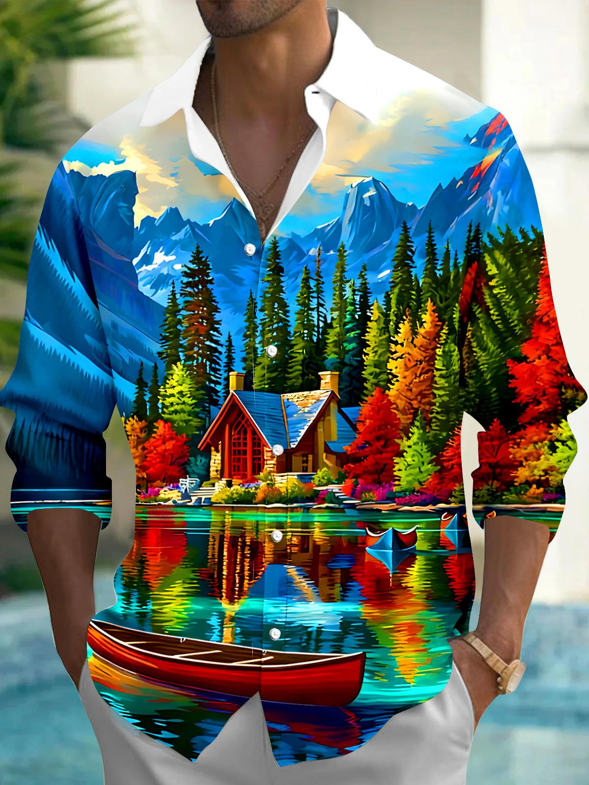 Forest Lake Men's Pocket Long Sleeve Shirts