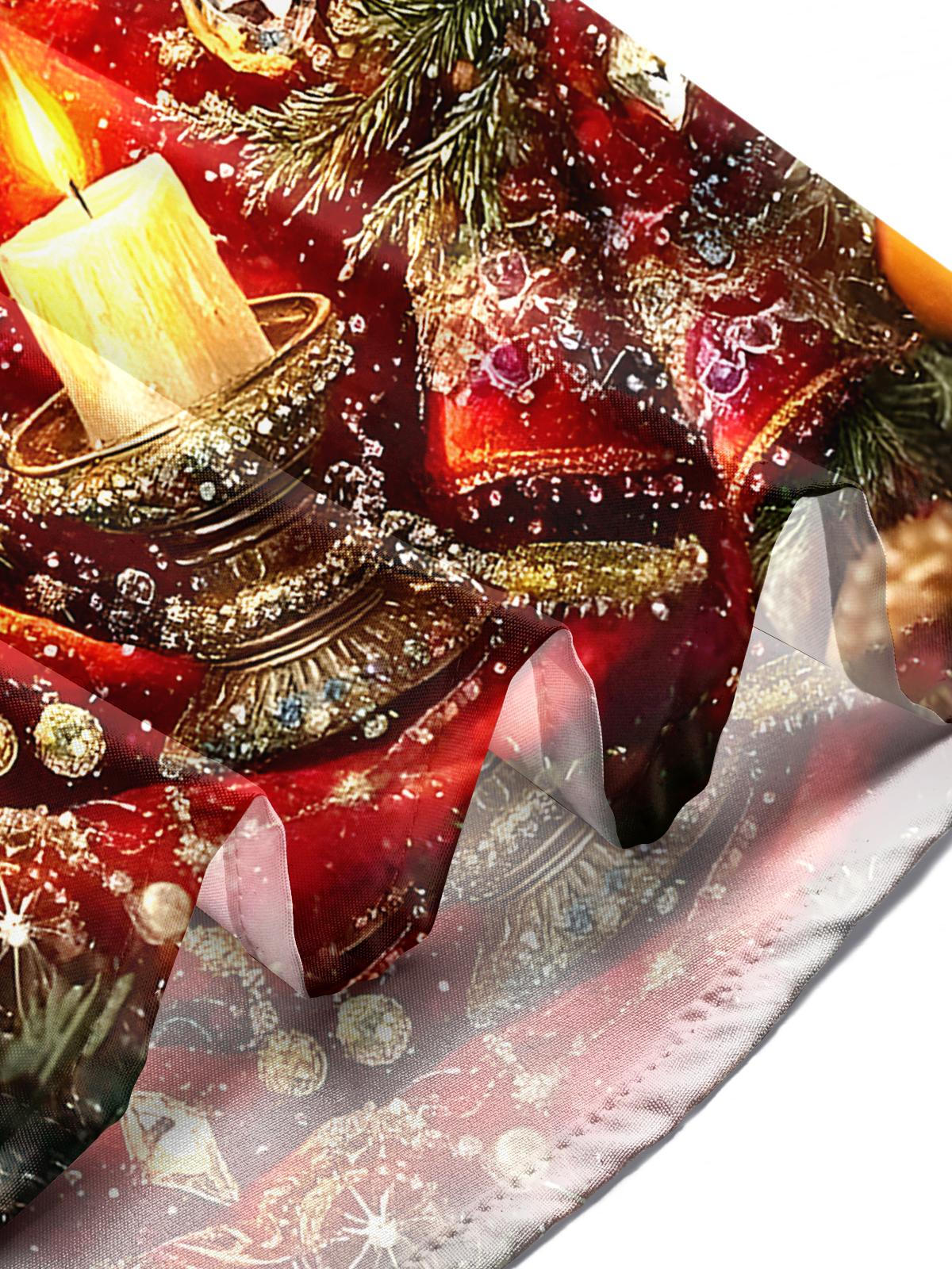 Christmas Clock Men's Pocket Short Sleeve Shirts