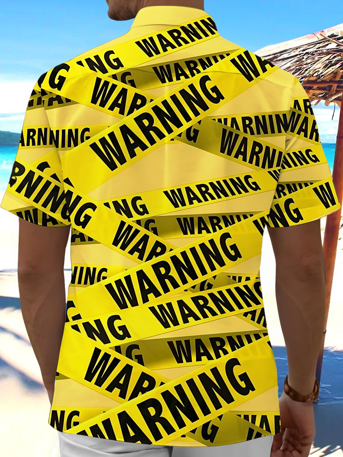 WARNING Men's Pocket Short Sleeve Shirts