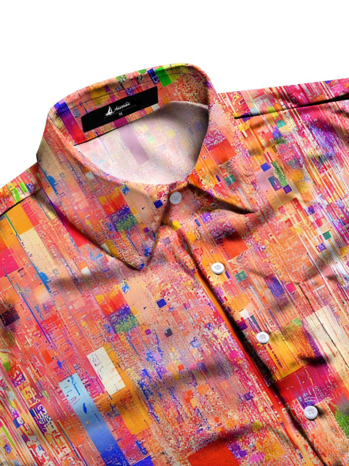 Tie Dye Men's Pocket Short Sleeve Shirts