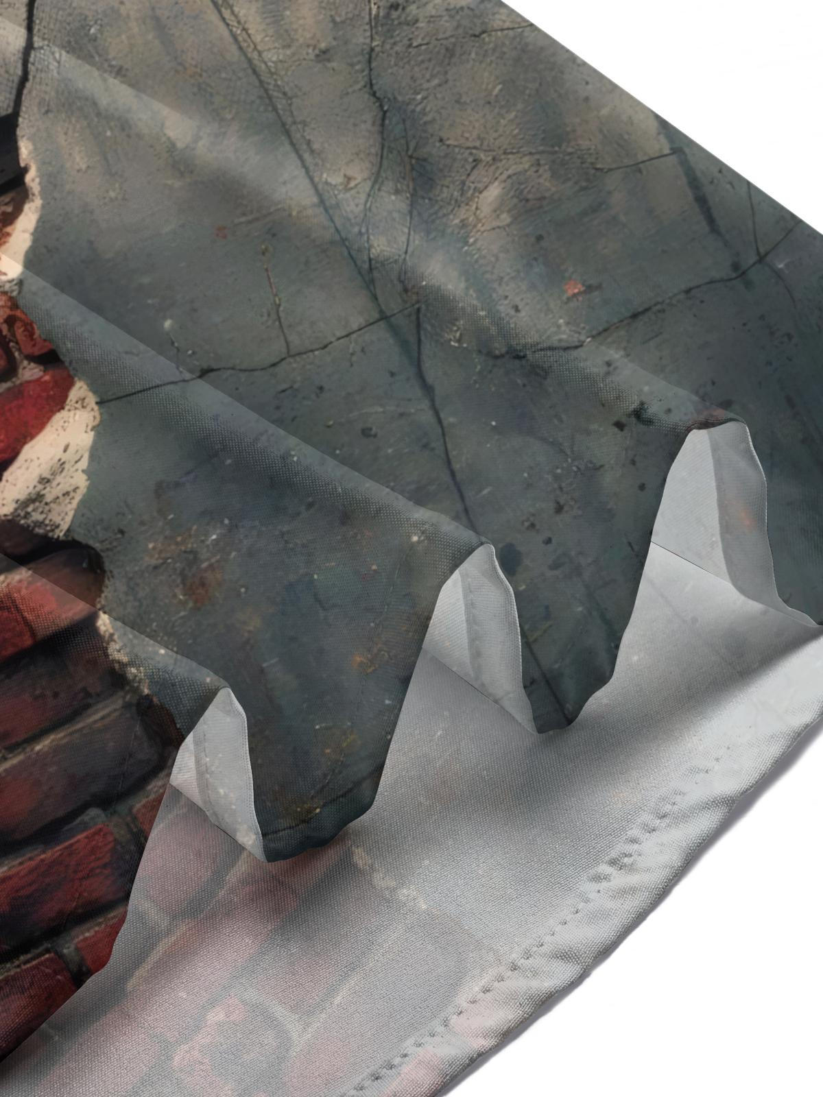 Wall Print Men's Pocket Short Sleeve Shirts