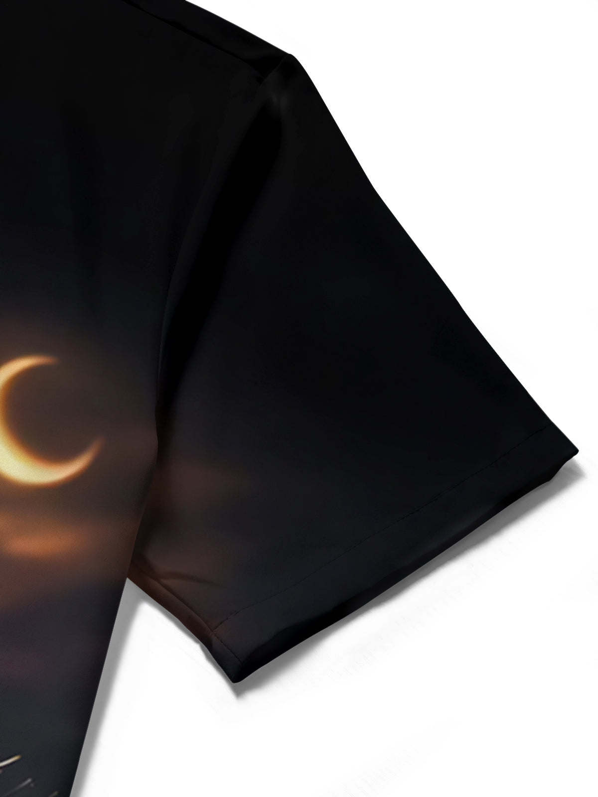 Ship Moon Print Men's Pocket Short Sleeve Shirts