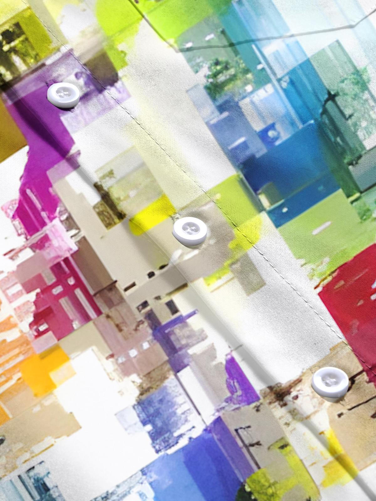 Gradient Print Men's Pocket Short Sleeve Shirts