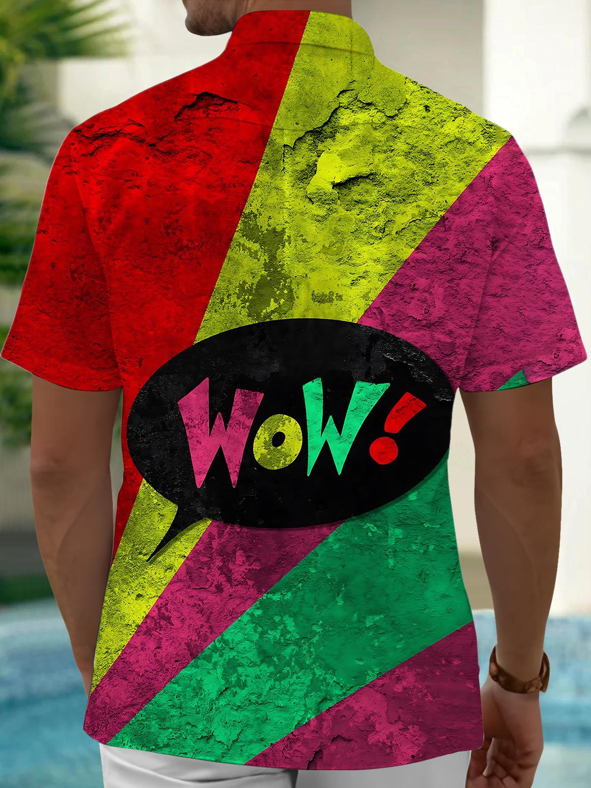 Wow Men's Pocket Short Sleeve Shirts