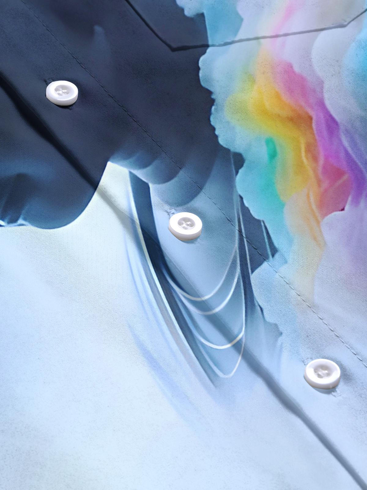 Sakyamuni Monk Men's Pocket Short Sleeve Shirts