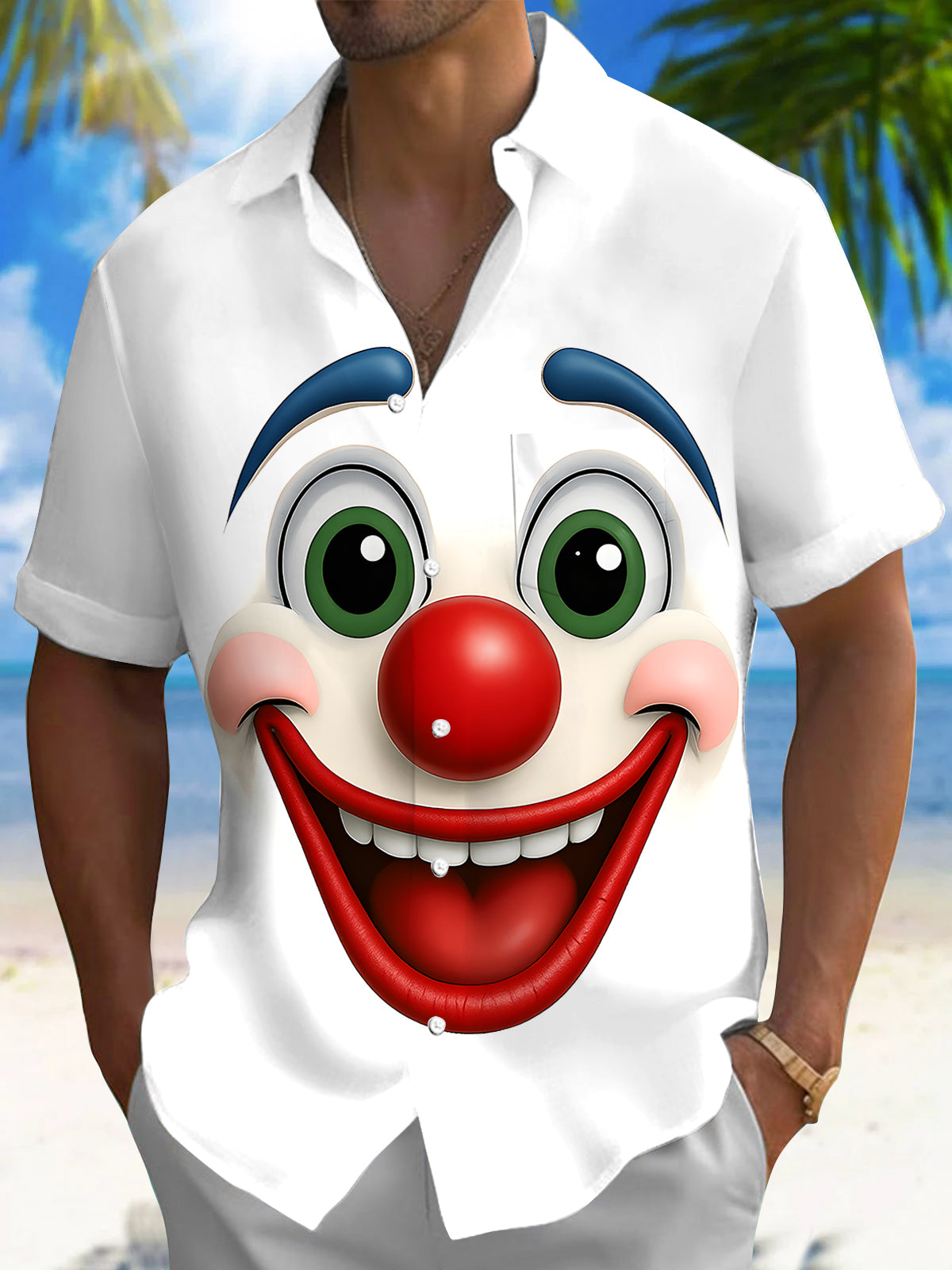 Funny Joker Men's Pocket Short Sleeve Shirts