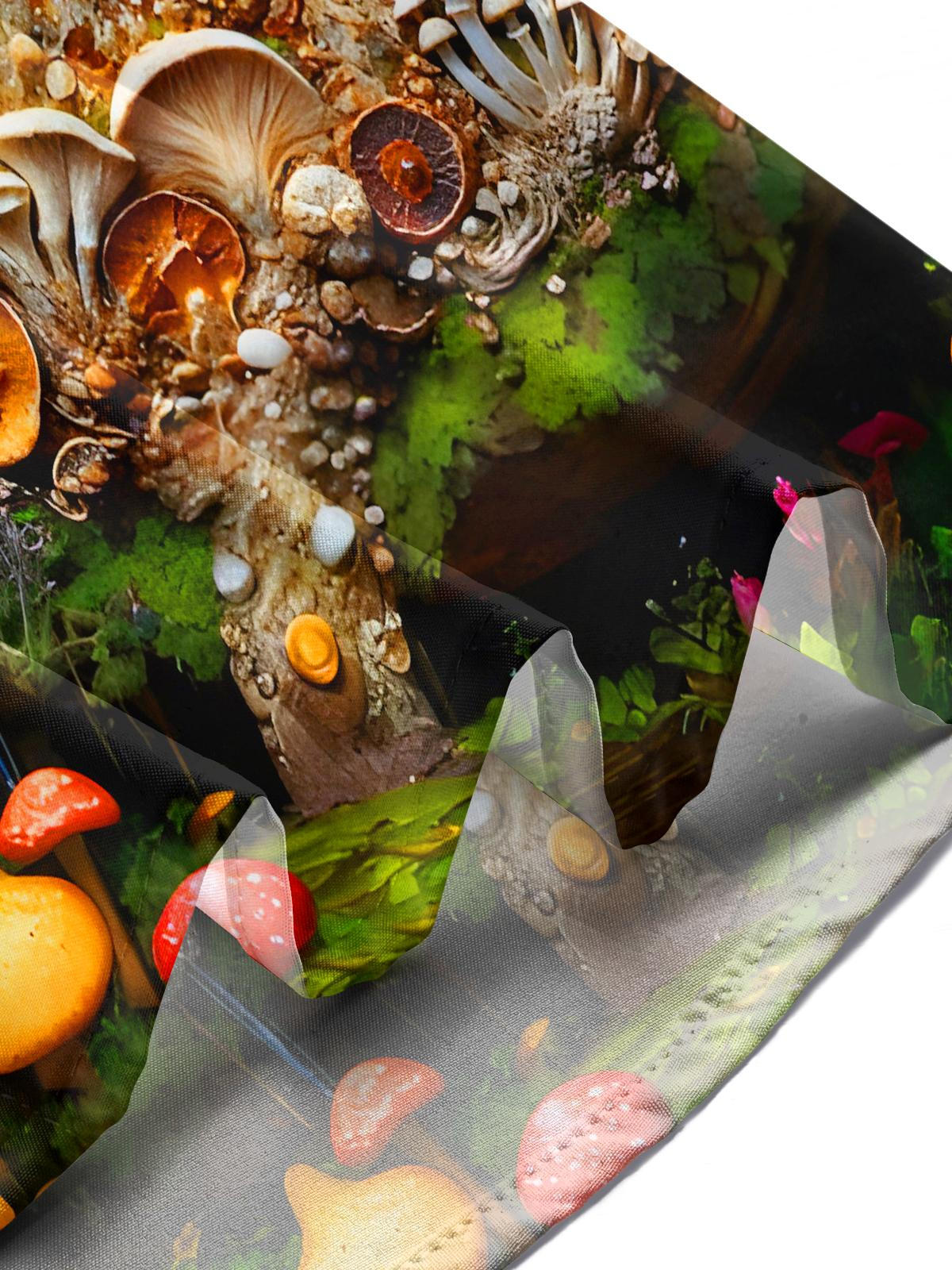 Psychedelic Tribe Mushrooms Men's Pocket Short Sleeve Shirts