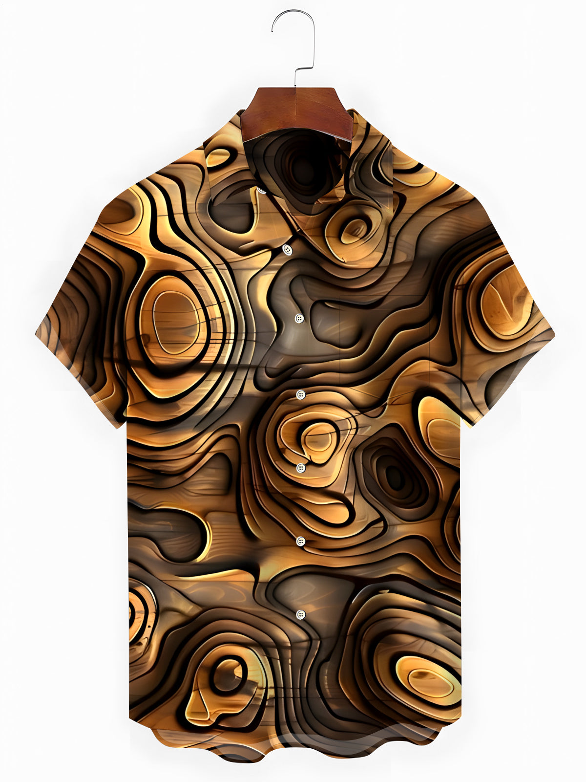 Vintage Abstract Men's Pocket Short Sleeve Shirts